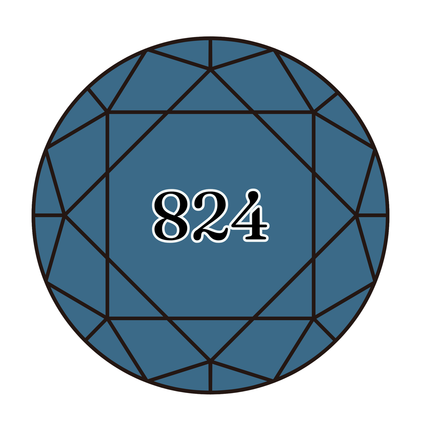 True North Diamond Art Round Diamond Drills 824 - Very Dark Blue - Round Bulk Diamond Drills