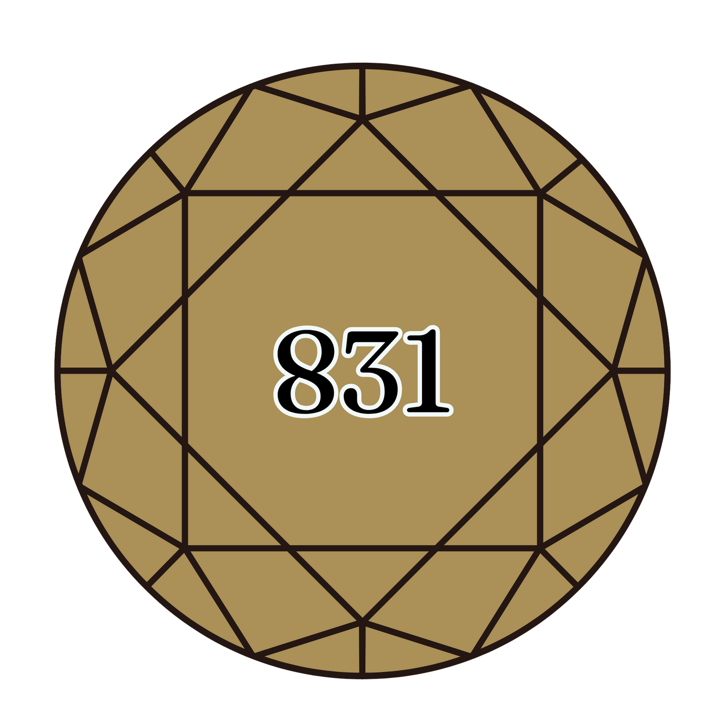 True North Diamond Art Round Diamond Drills 831 - Medium Golden Olive - Round Bulk Diamond Drills