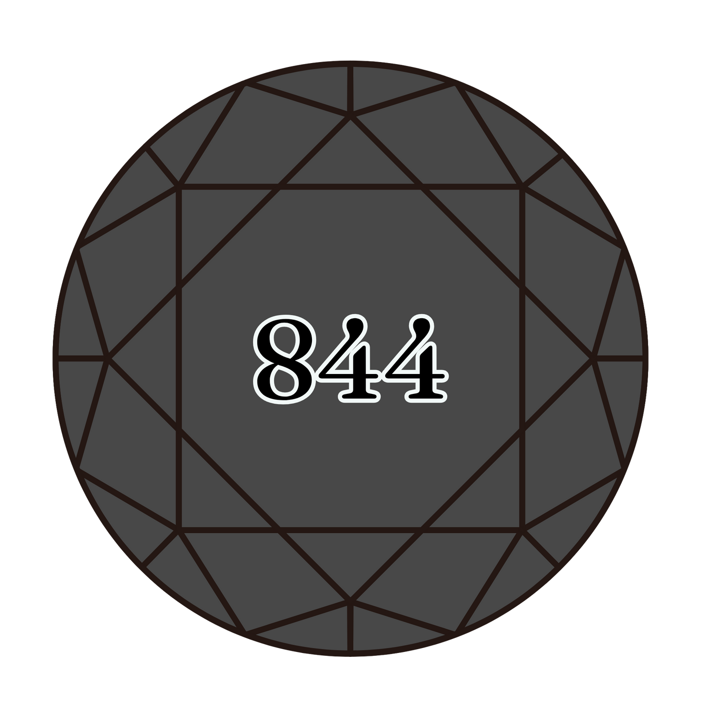 True North Diamond Art Round Diamond Drills 844 - Ultra Dark Beaver Grey - Round Bulk Diamond Drills