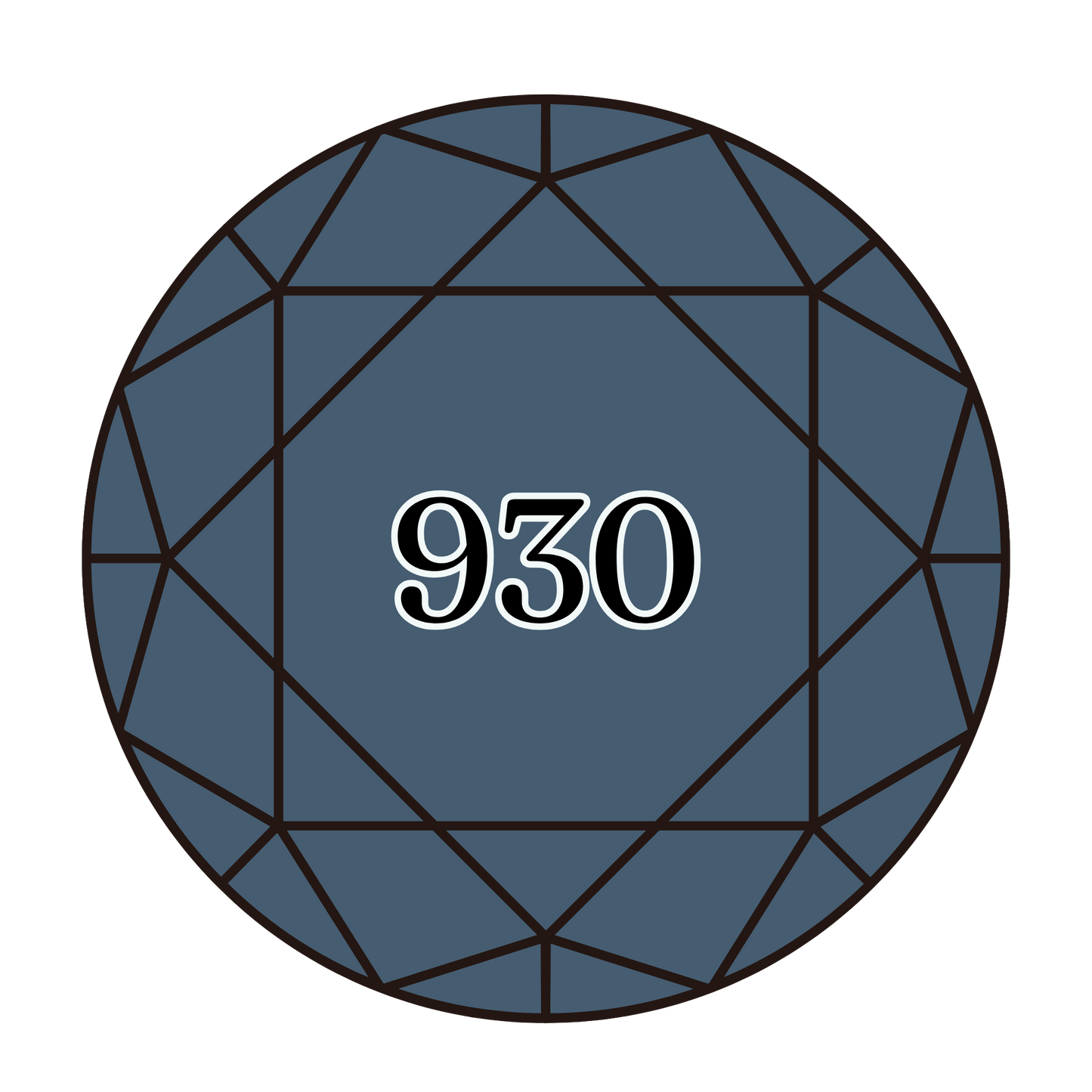 True North Diamond Art Round Diamond Drills 930 - Dark Antique Blue - Round Bulk Diamond Drills