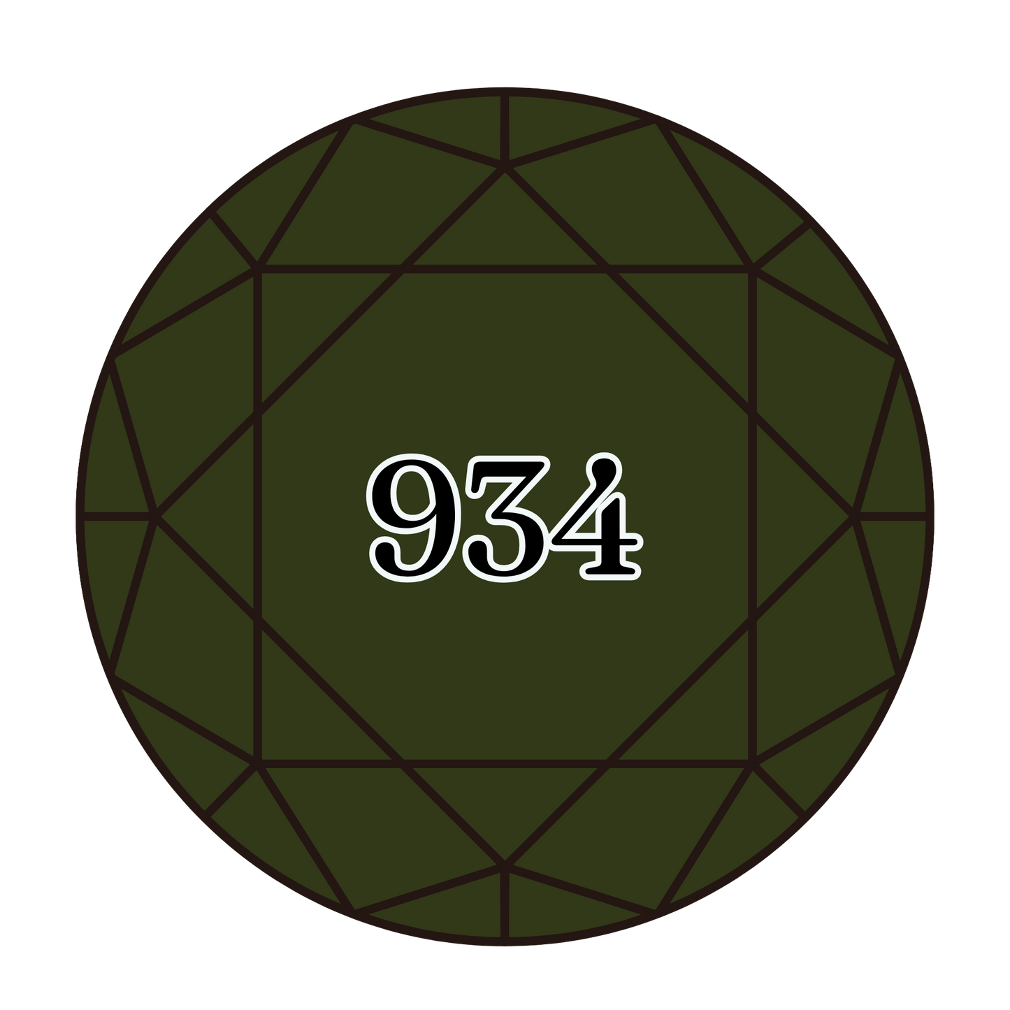 True North Diamond Art Round Diamond Drills 934 - Black Avocado Green - Round Bulk Diamond Drills