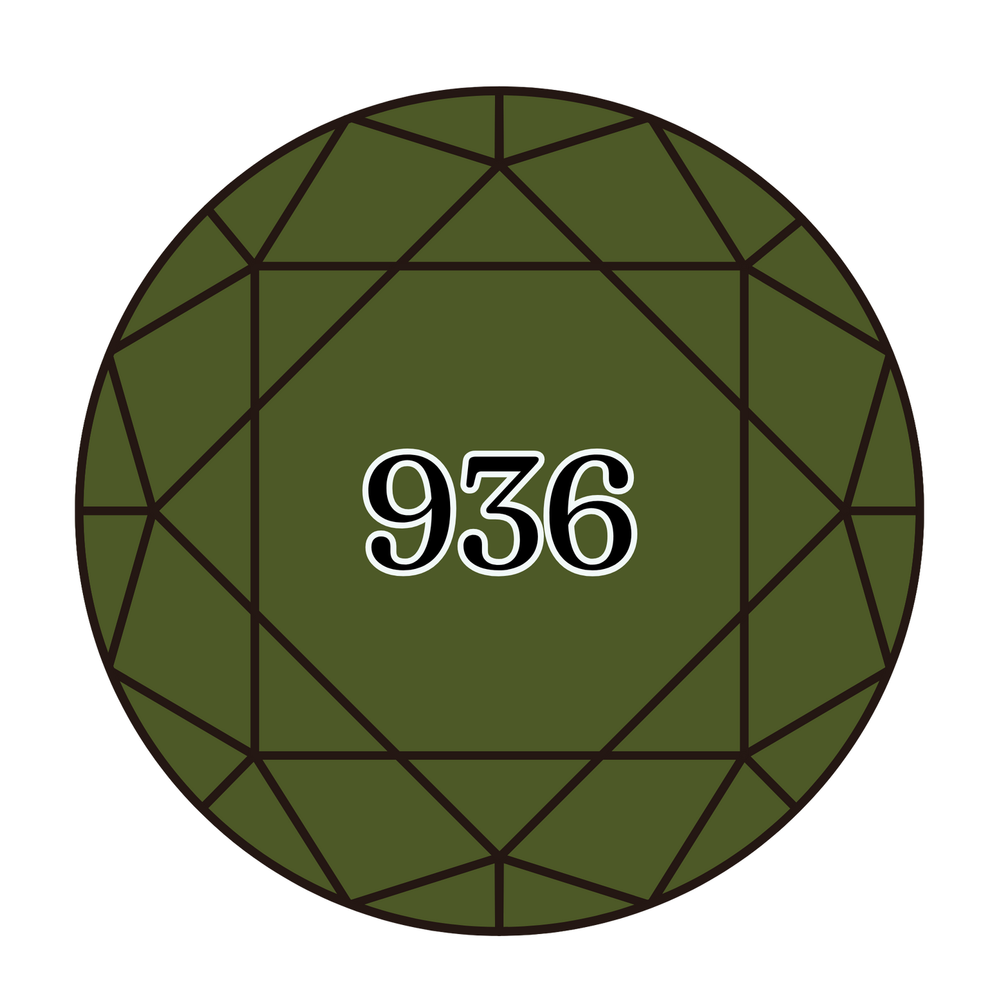 True North Diamond Art Round Diamond Drills 936 - Very Dark Avocado Green - Round Bulk Diamond Drills