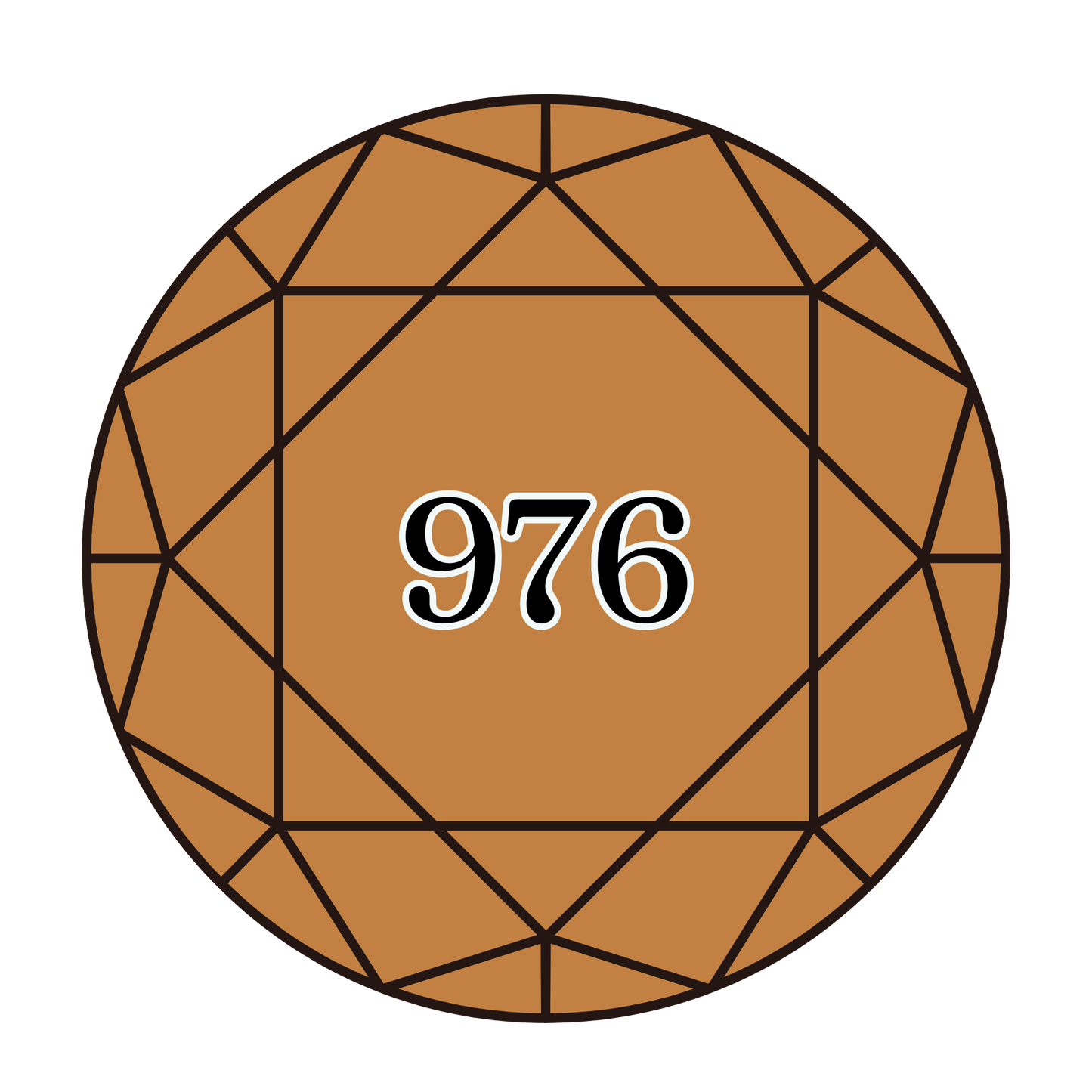 True North Diamond Art Round Diamond Drills 976 - Medium Golden Brown - Round Bulk Diamond Drills