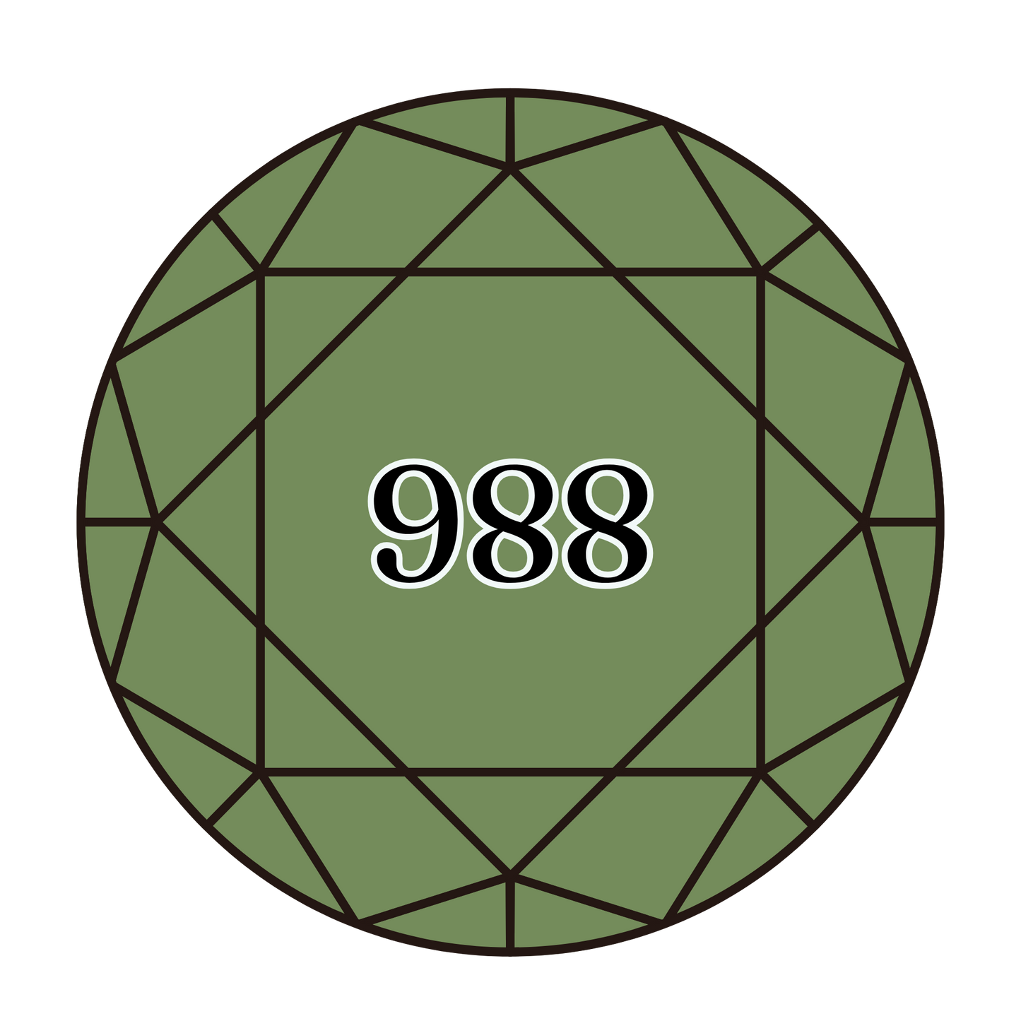 True North Diamond Art Round Diamond Drills 988 - Medium Forest Green - Round Bulk Diamond Drills