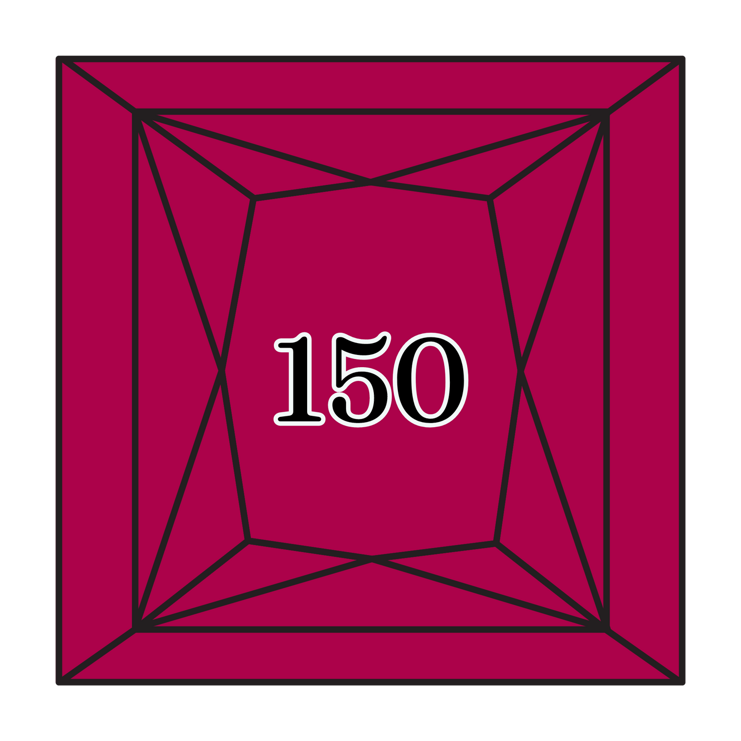 True North Diamond Art Square Diamond Drills 150 - Ultra Very Dark Dusty Rose - Square Bulk Diamond Drills