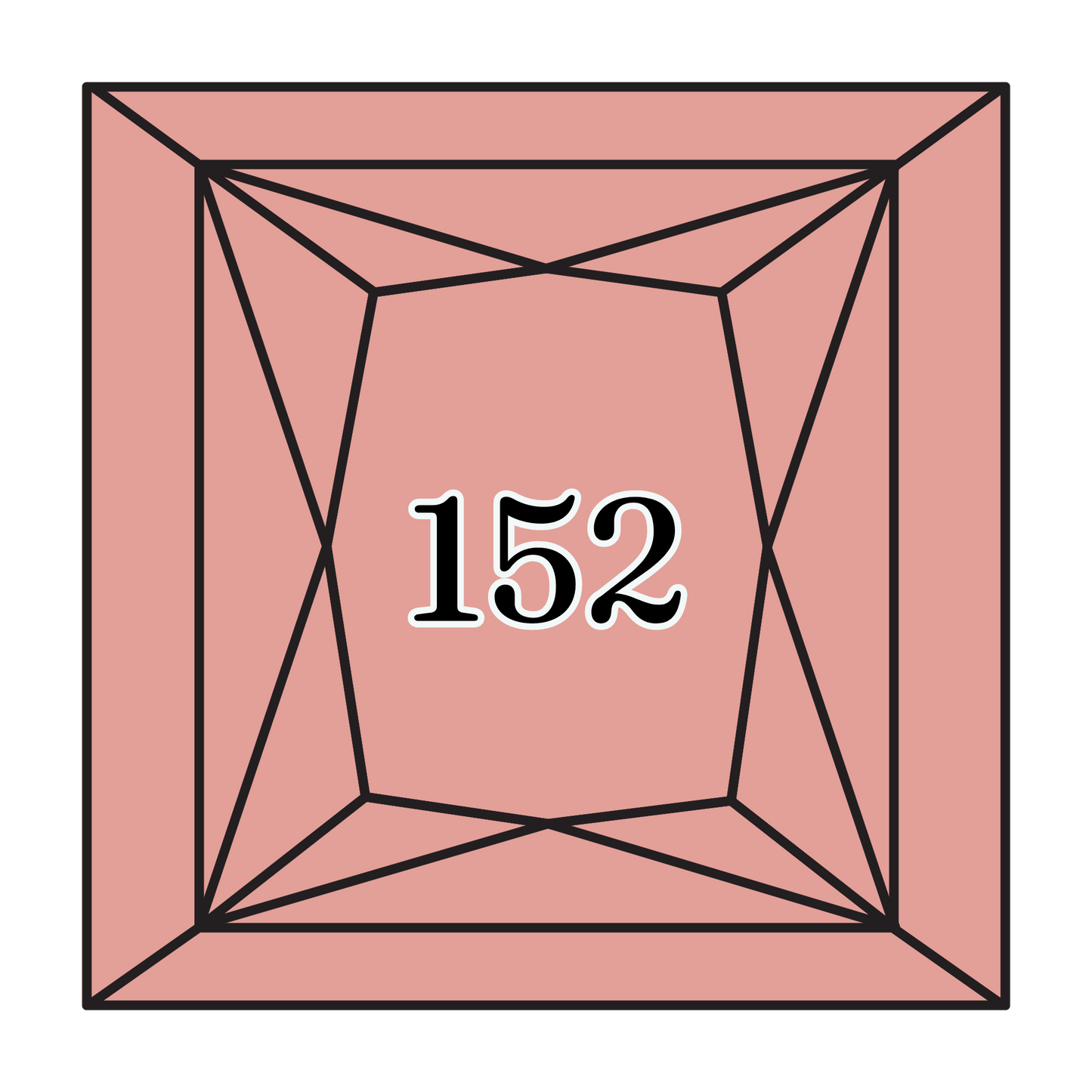 True North Diamond Art Square Diamond Drills 152 - Medium Light Shell Pink - Square Bulk Diamond Drills