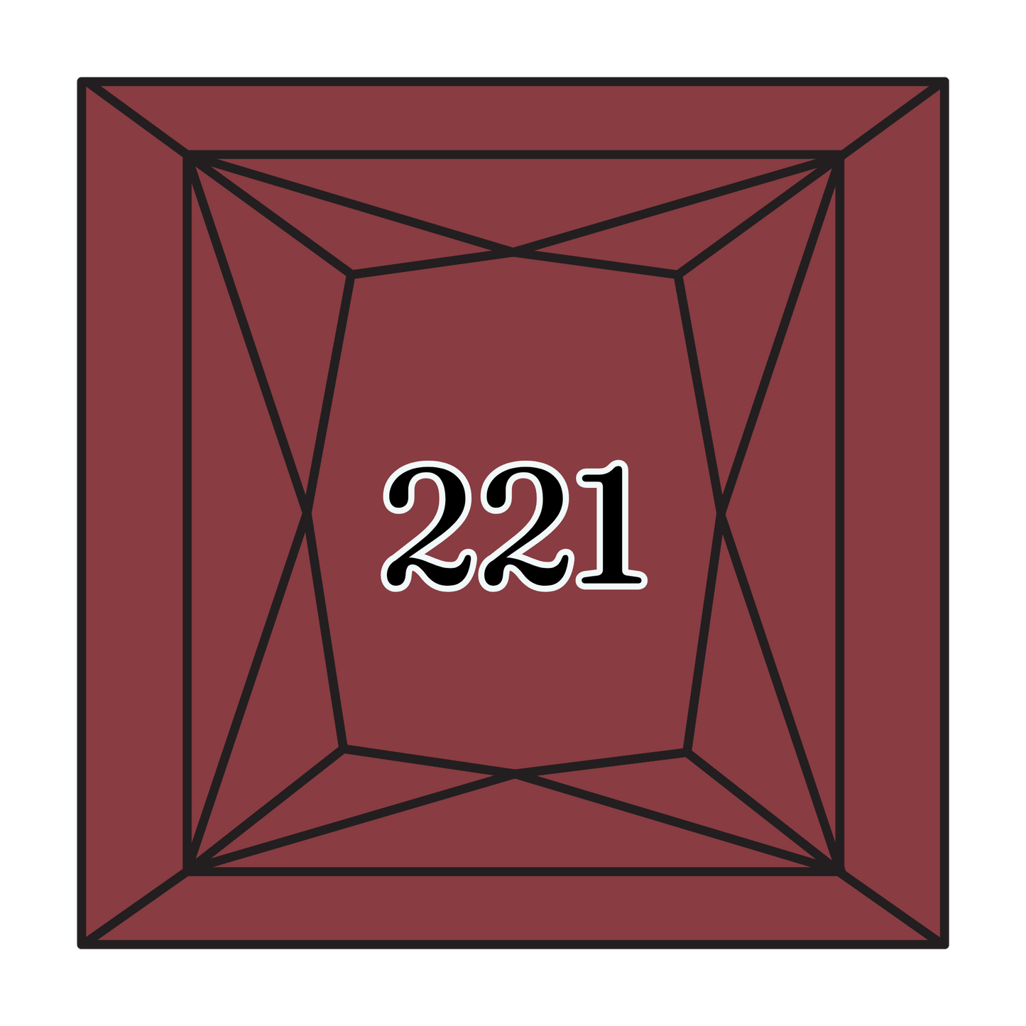 True North Diamond Art Square Diamond Drills 221 - Very Dark Shell Pink - Square Bulk Diamond Drills