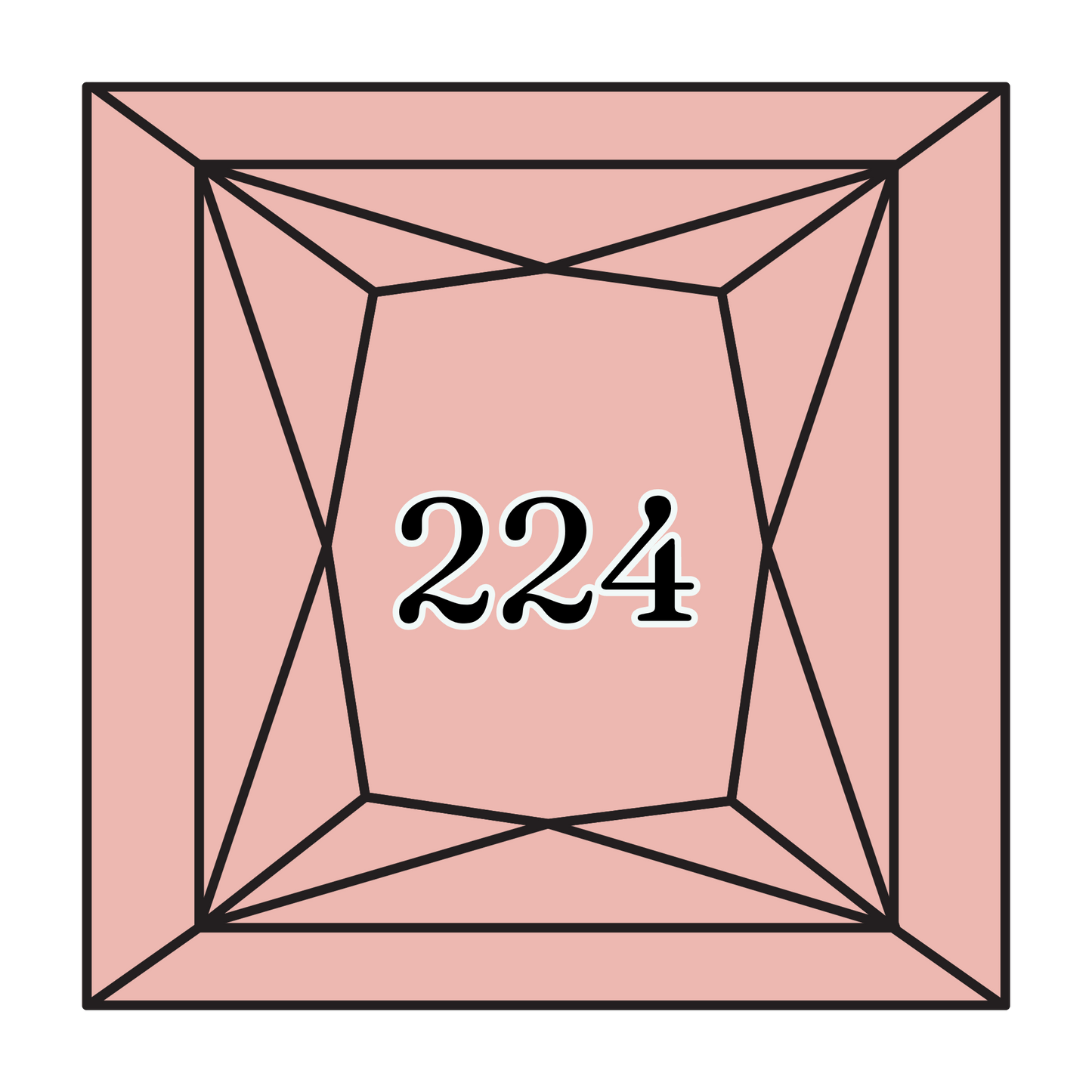 True North Diamond Art Square Diamond Drills 224 - Very Light Shell Pink - Square Bulk Diamond Drills