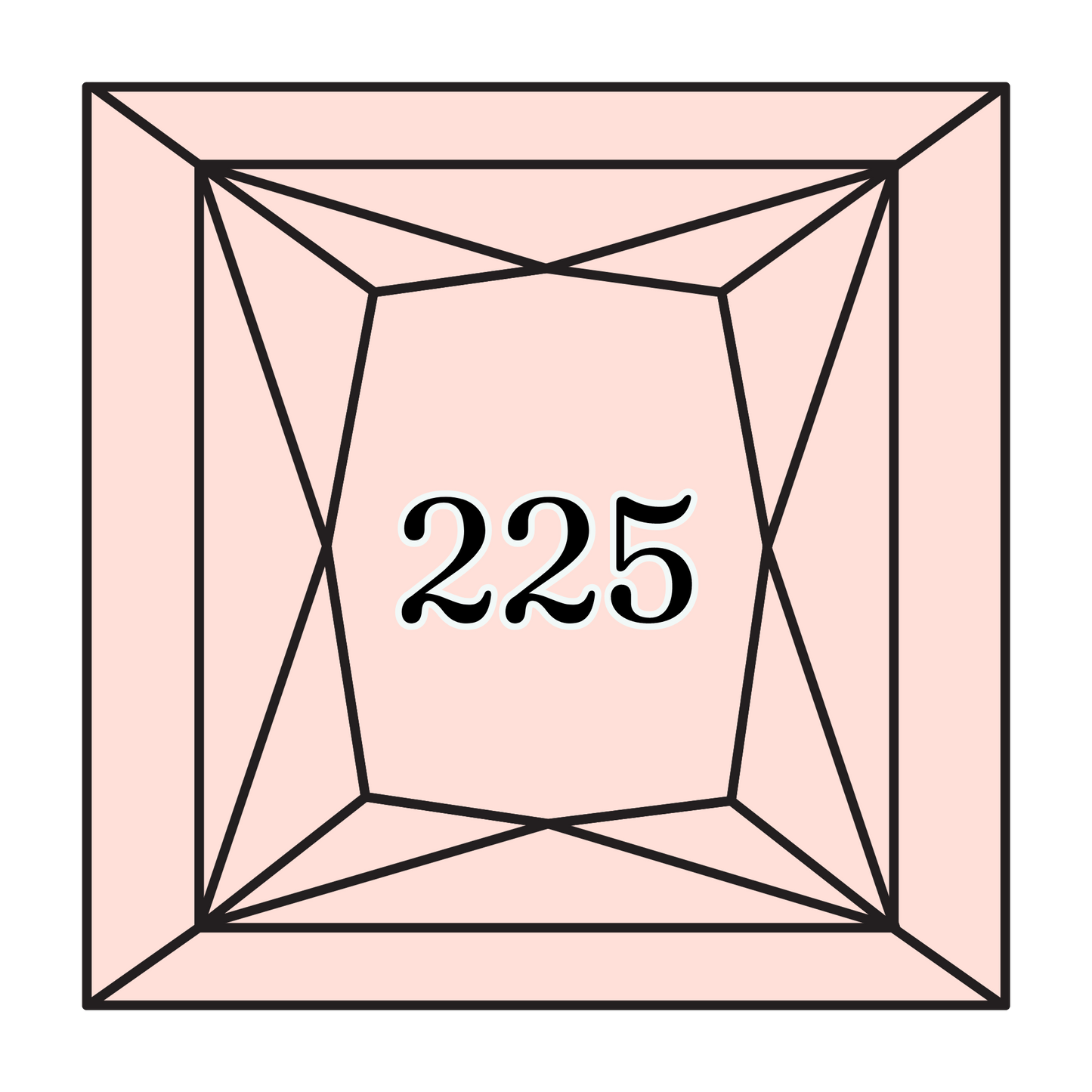 True North Diamond Art Square Diamond Drills 225 - Ultra Very Light Shell Pink - Square Bulk Diamond Drills