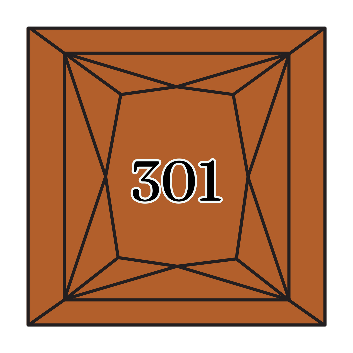 True North Diamond Art Square Diamond Drills 301 - Medium Mahogany - Square Bulk Diamond Drills