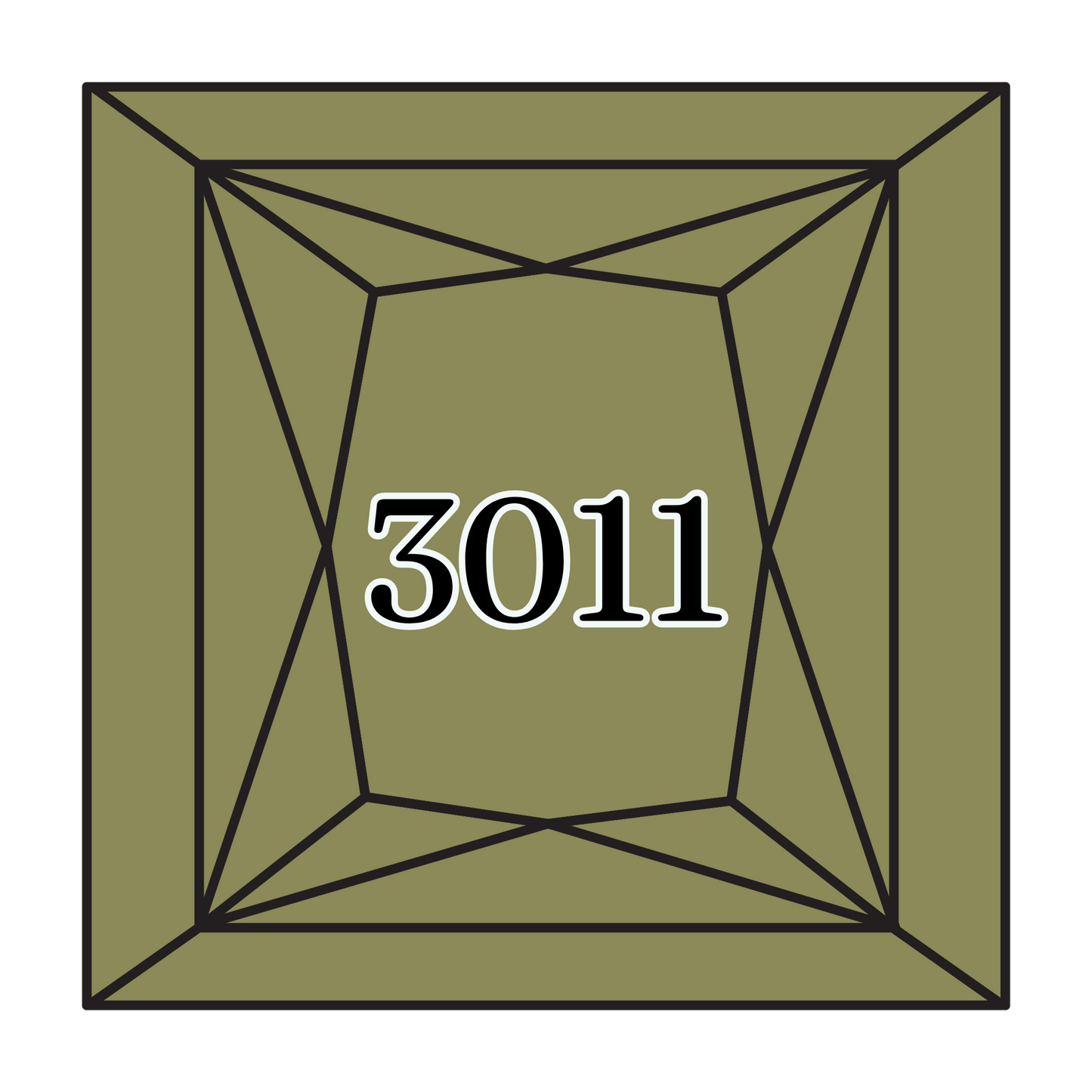 True North Diamond Art Square Diamond Drills 3011 - Dark Khaki Green - Square Bulk Diamond Drills