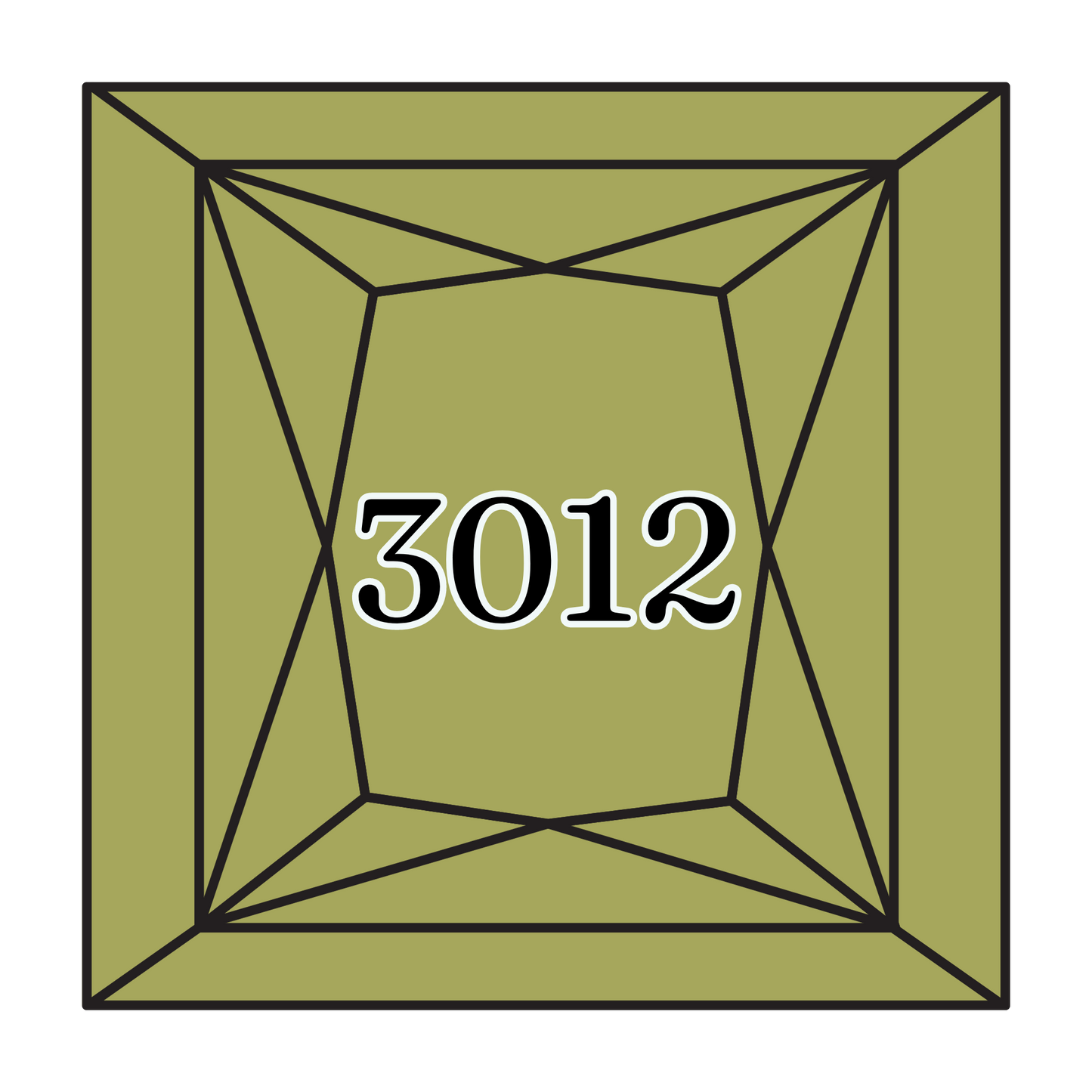 True North Diamond Art Square Diamond Drills 3012 - Medium Khaki Green - Square Bulk Diamond Drills