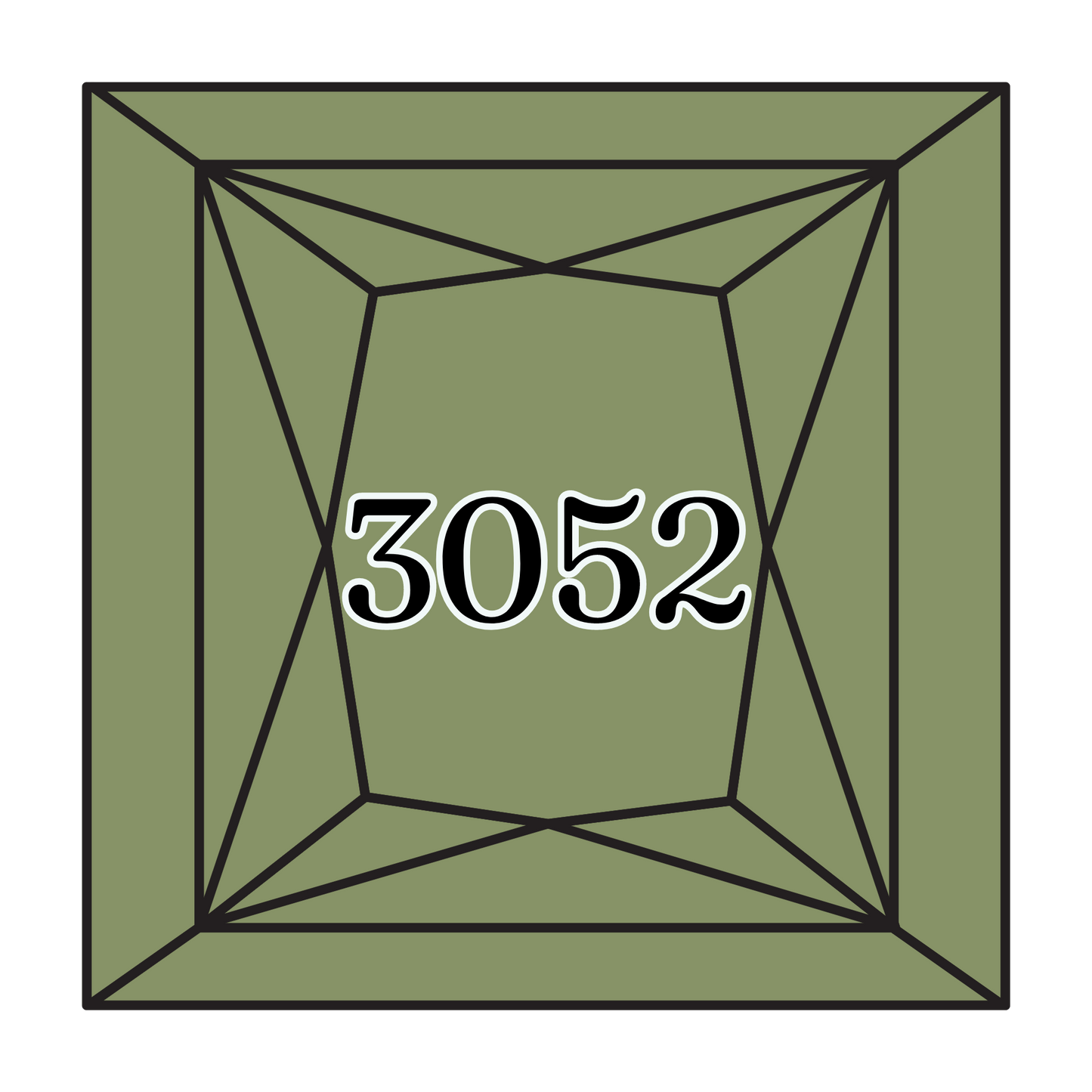 True North Diamond Art Square Diamond Drills 3052 - Medium Green Grey - Square Bulk Diamond Drills