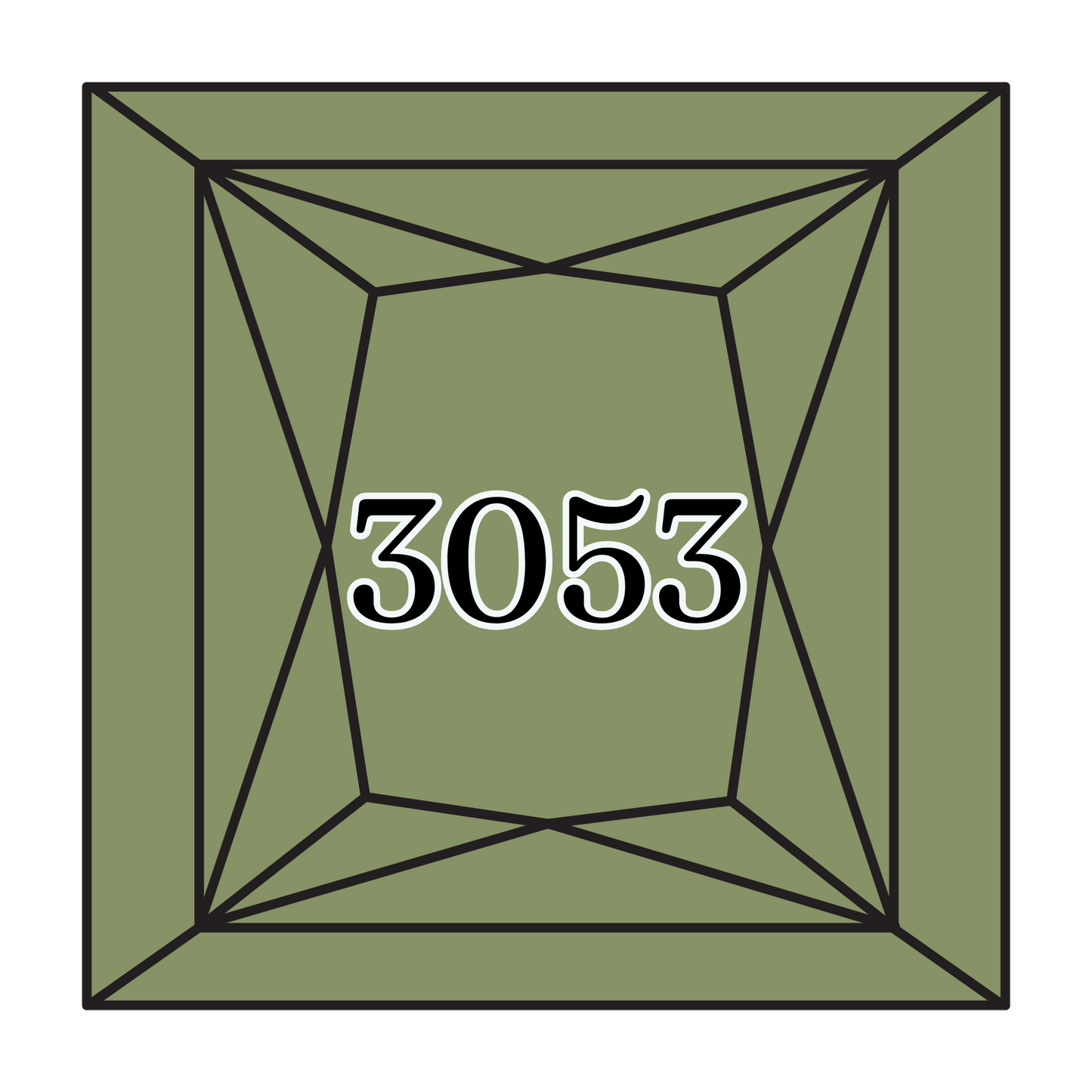 True North Diamond Art Square Diamond Drills 3053 - Green Grey - Square Bulk Diamond Drills