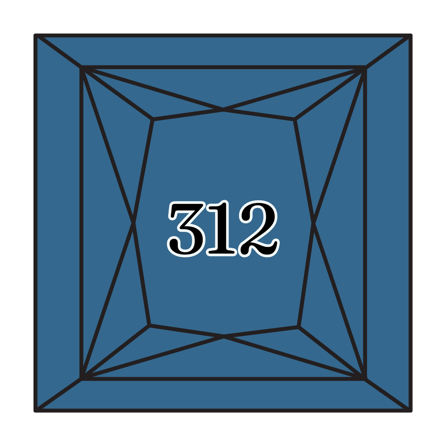 True North Diamond Art Square Diamond Drills 312 - Very Dark Baby Blue - Square Bulk Diamond Drills