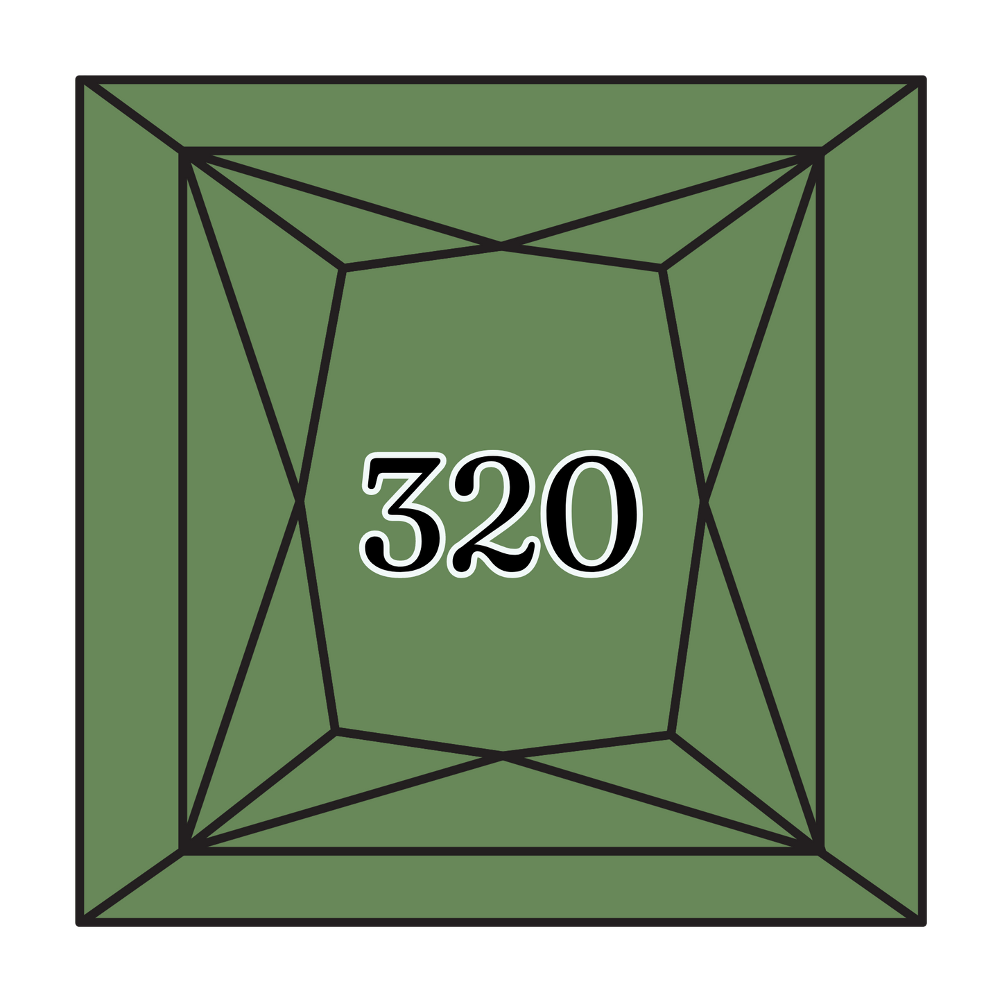 True North Diamond Art Square Diamond Drills 320 - Medium Pistachio Green - Square Bulk Diamond Drills