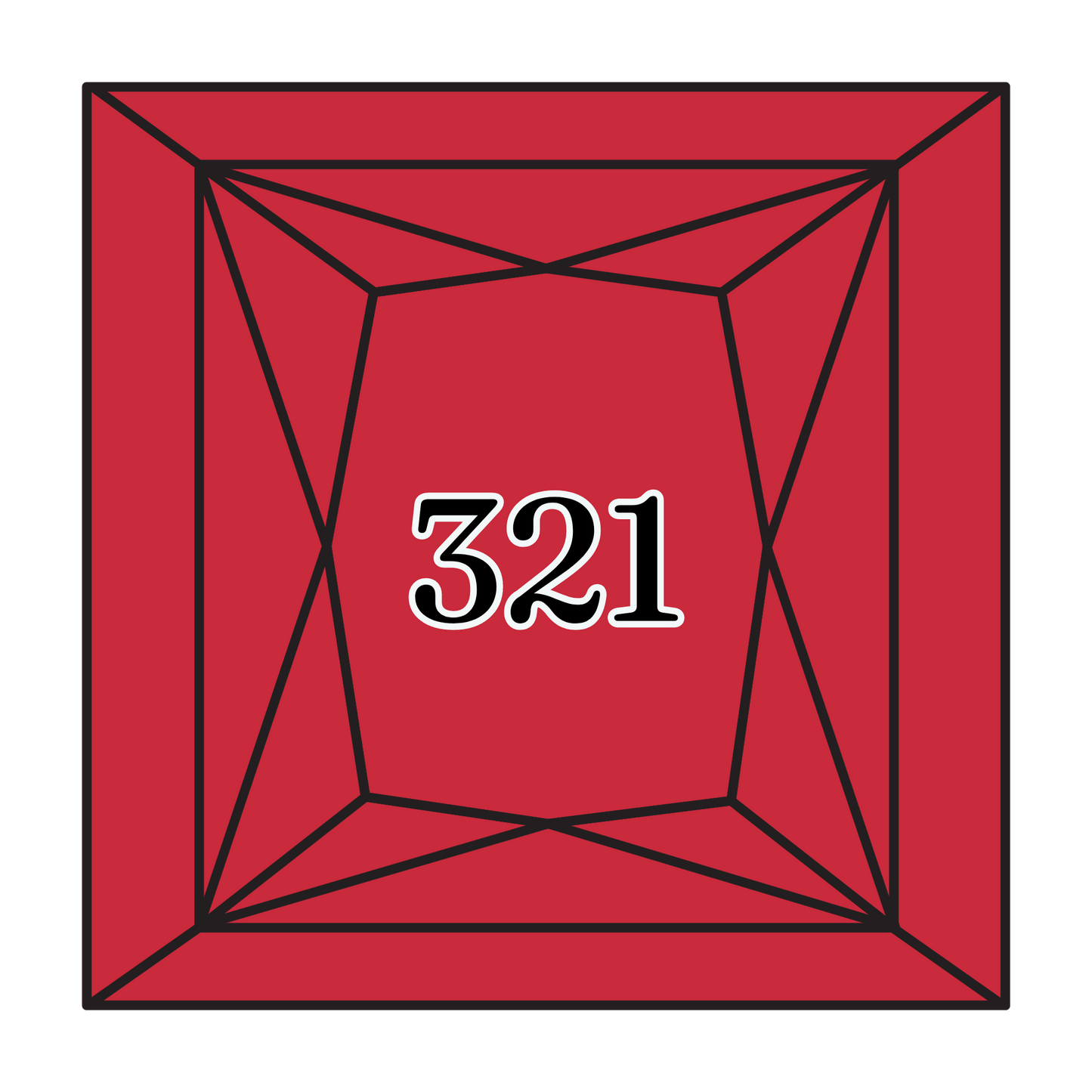 True North Diamond Art Square Diamond Drills 321 - Red - Square Bulk Diamond Drills