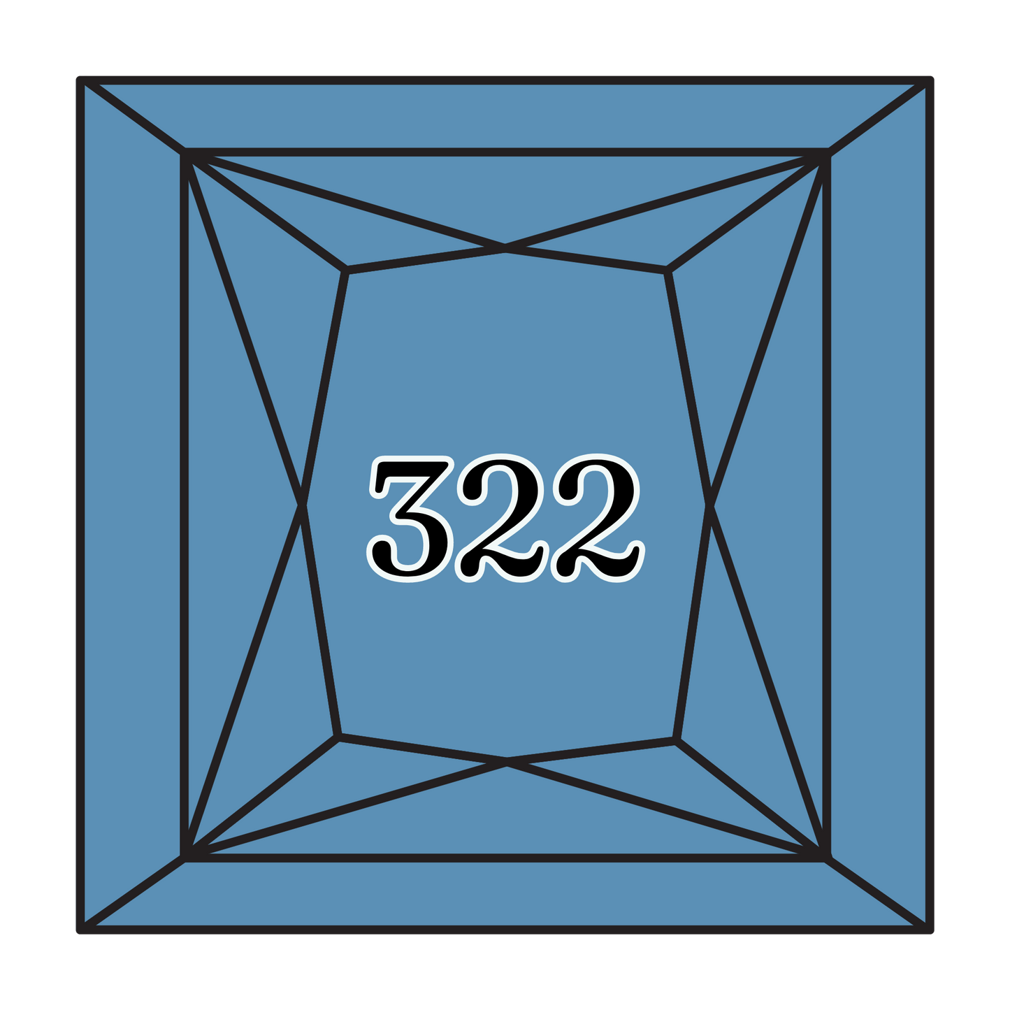 True North Diamond Art Square Diamond Drills 322 - Dark Baby Blue - Square Bulk Diamond Drills