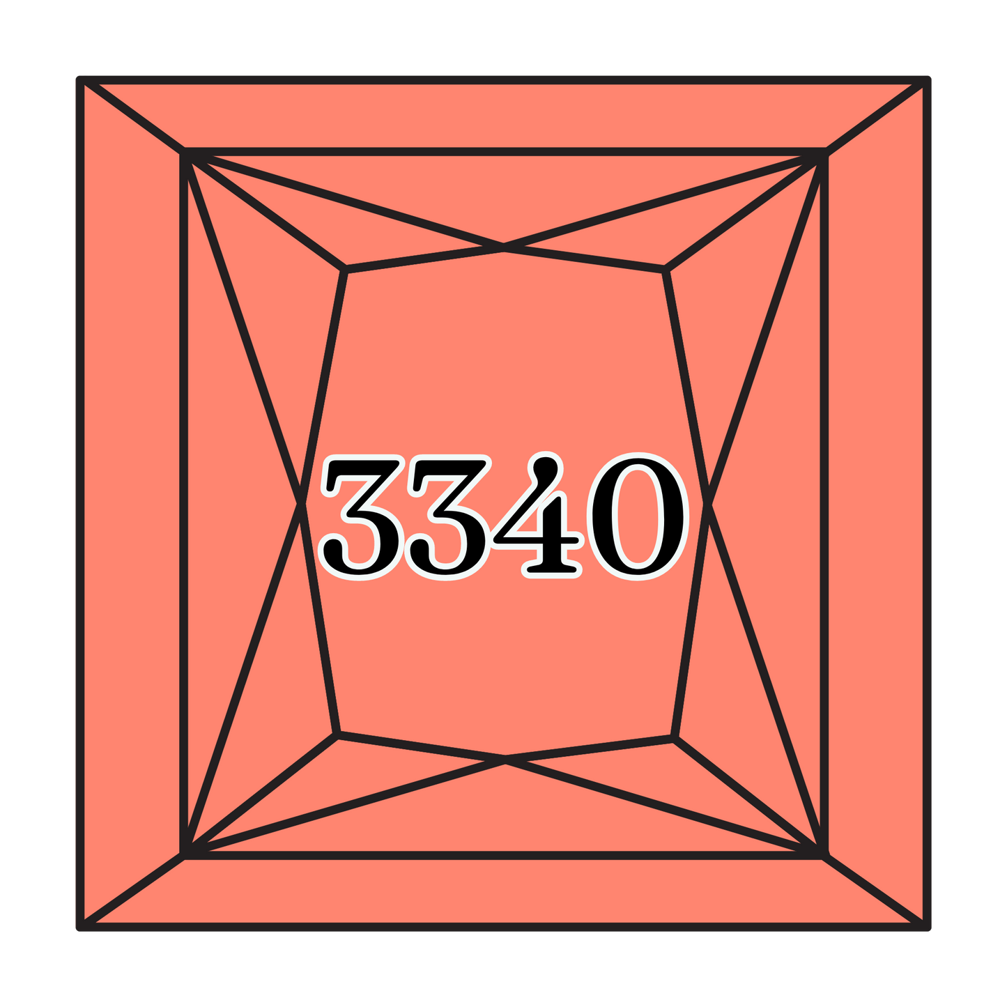 True North Diamond Art Square Diamond Drills 3340 - Medium Apricot - Square Bulk Diamond Drills