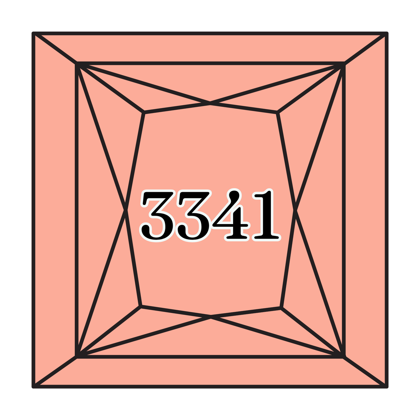 True North Diamond Art Square Diamond Drills 3341 - Apricot - Square Bulk Diamond Drills