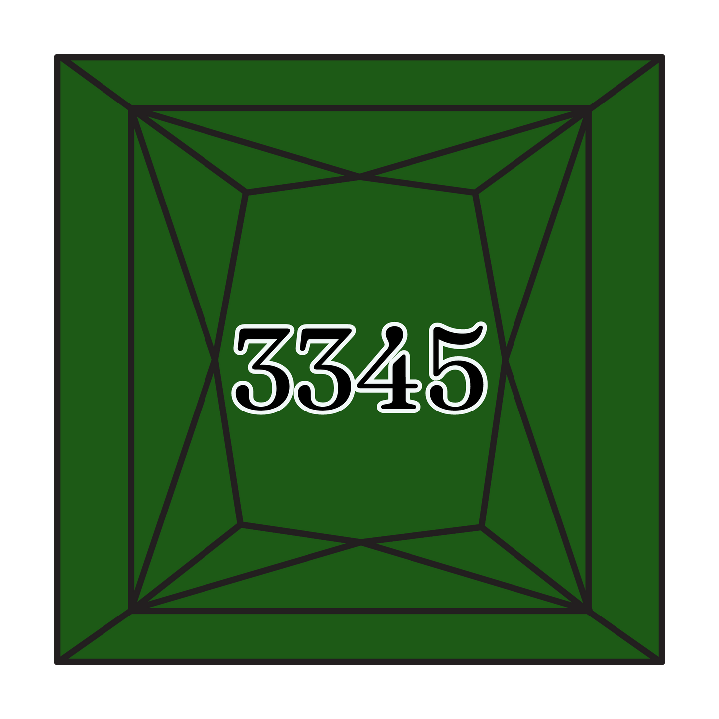 True North Diamond Art Square Diamond Drills 3345 - Dark Hunter Green - Square Bulk Diamond Drills