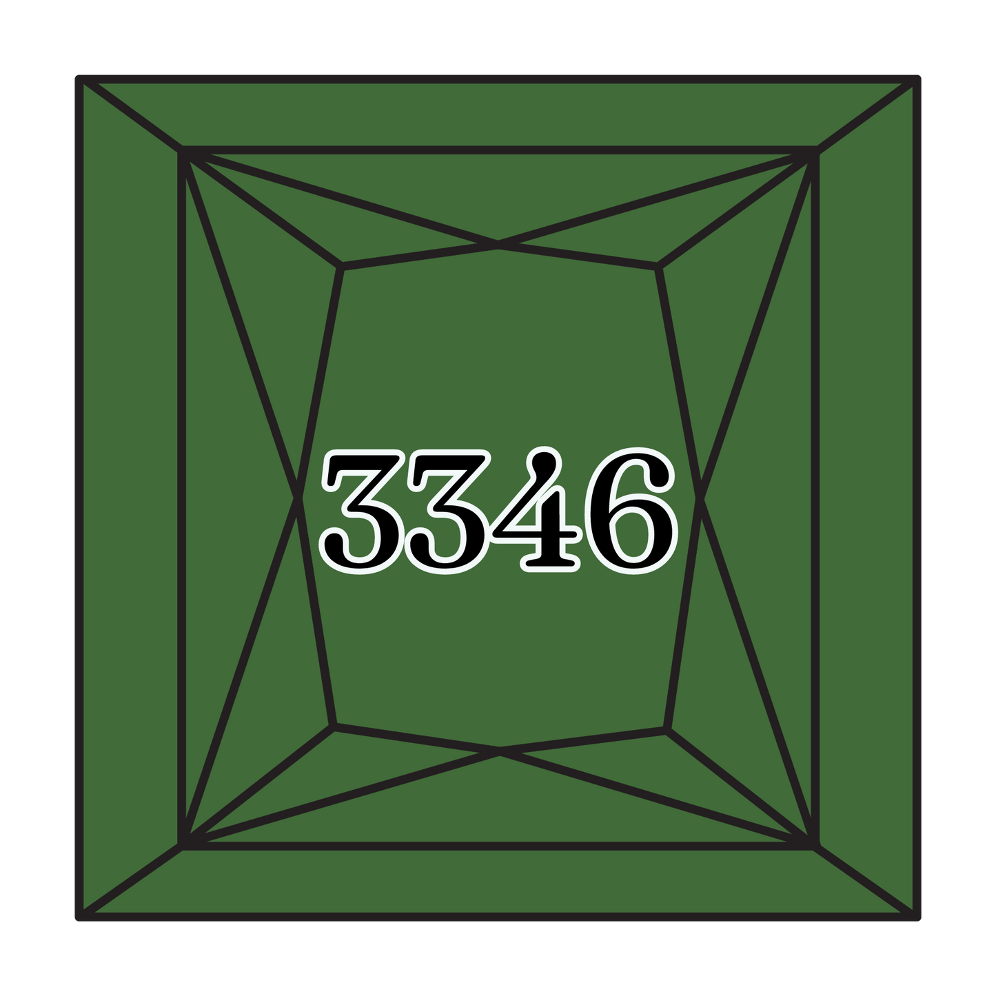 True North Diamond Art Square Diamond Drills 3346 - Hunter Green - Square Bulk Diamond Drills