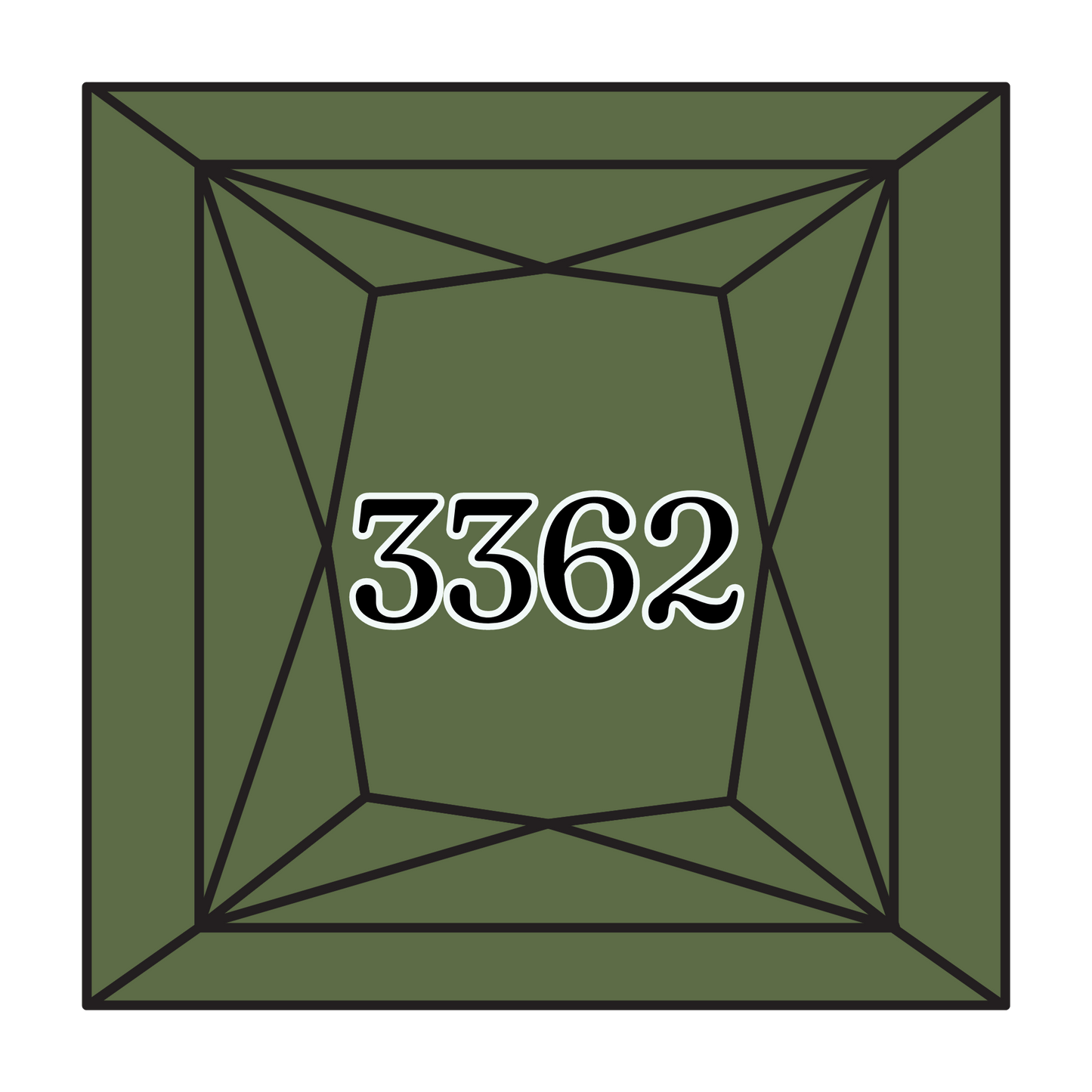 True North Diamond Art Square Diamond Drills 3362 - Dark Pine Green - Square Bulk Diamond Drills