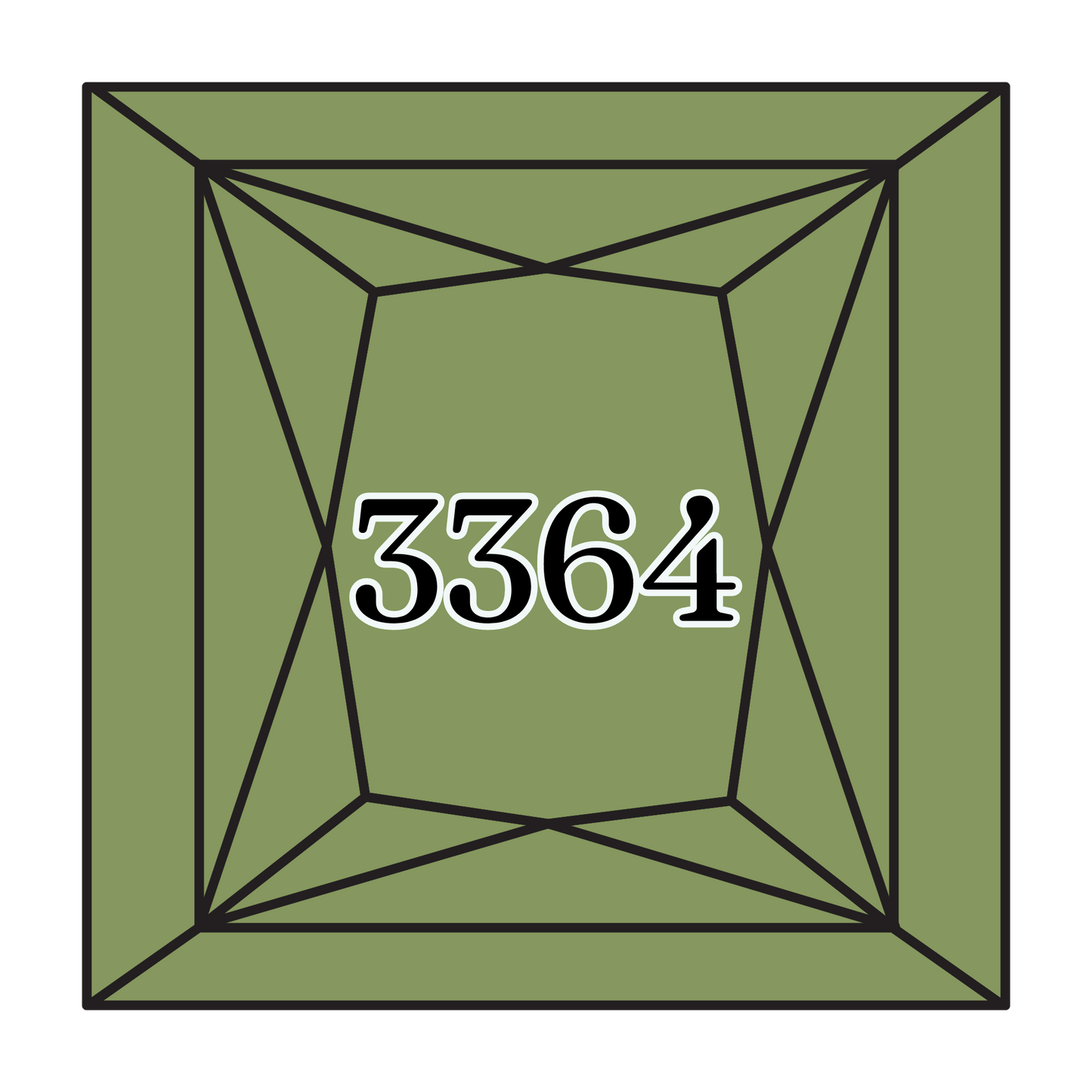 True North Diamond Art Square Diamond Drills 3364 - Pine Green - Square Bulk Diamond Drills