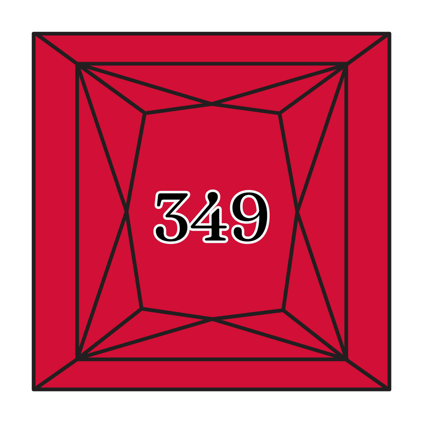 True North Diamond Art Square Diamond Drills 349 - Dark Coral - Square Bulk Diamond Drills