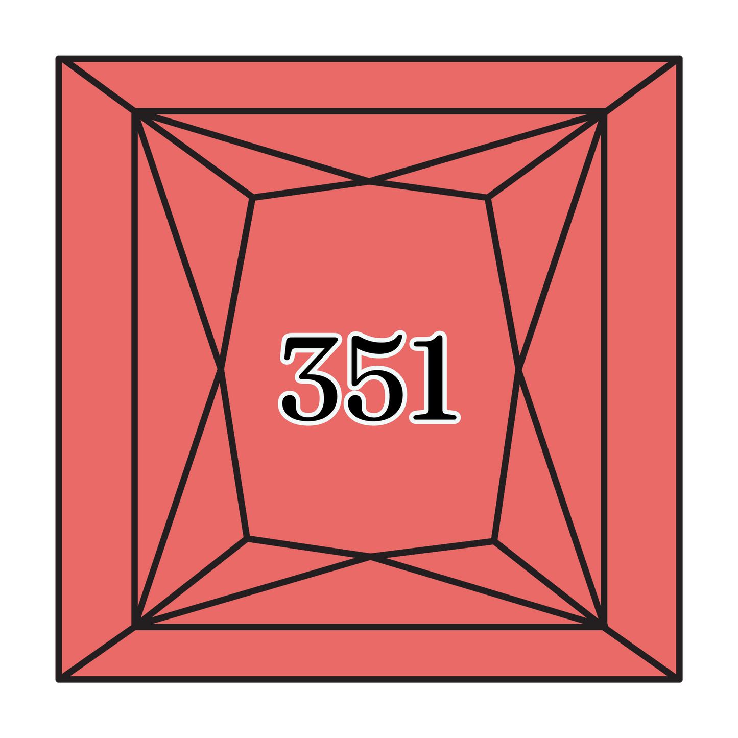 True North Diamond Art Square Diamond Drills 351 - Coral - Square Bulk Diamond Drills