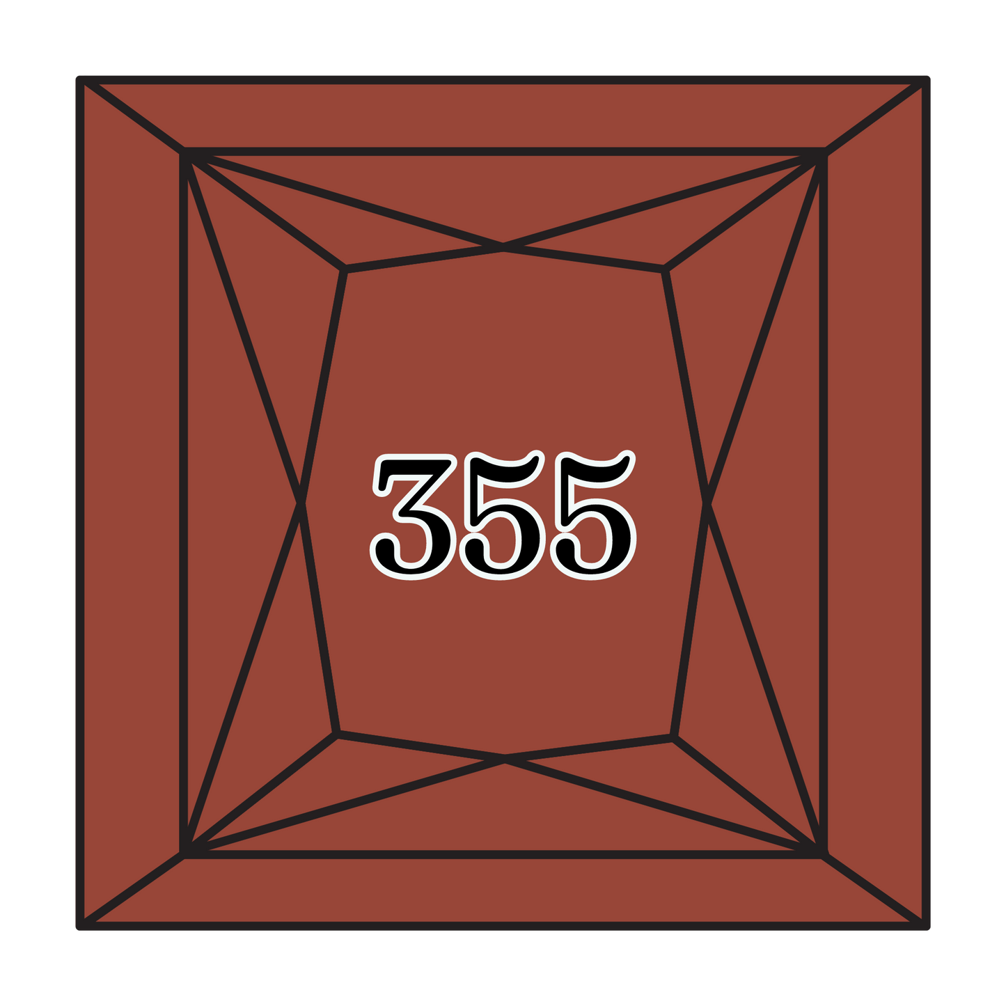 True North Diamond Art Square Diamond Drills 355 - Dark Terra Cotta - Square Bulk Diamond Drills