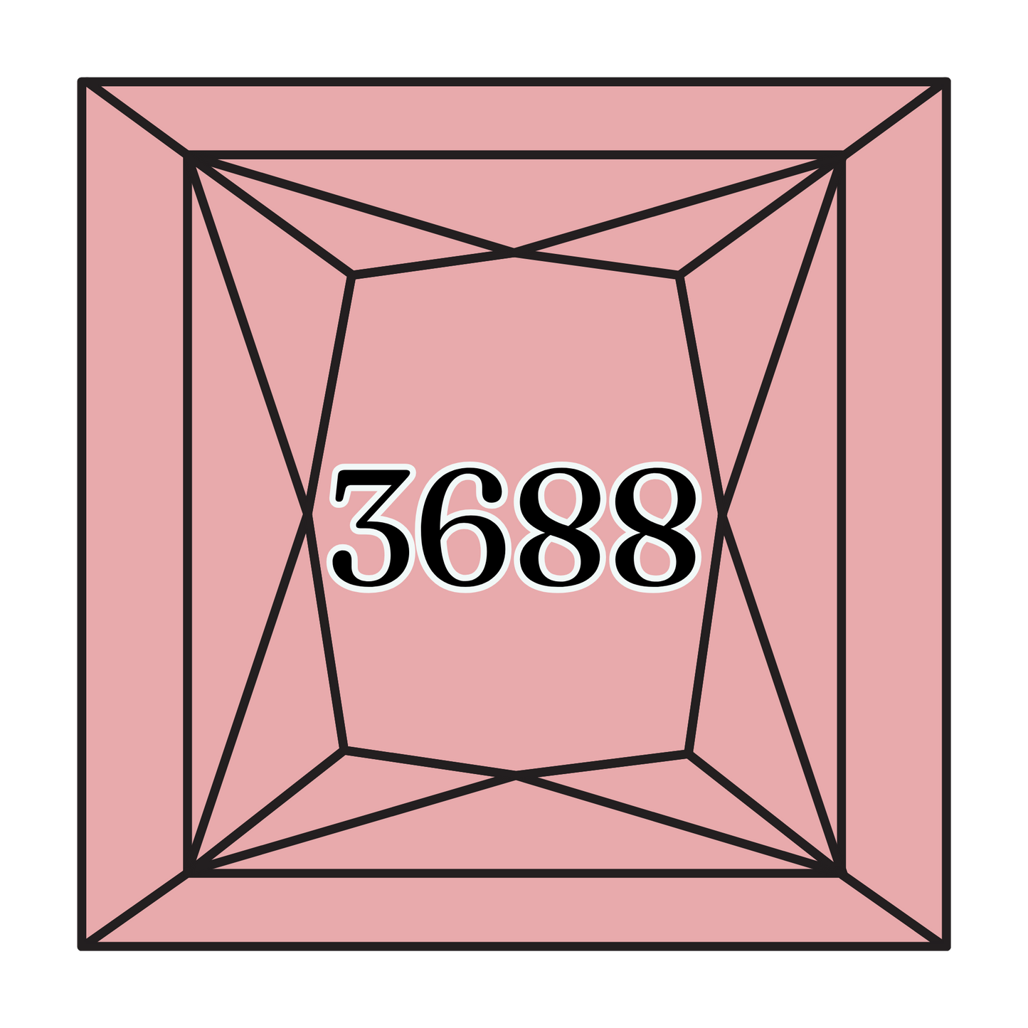 True North Diamond Art Square Diamond Drills 3688 - Medium Mauve - Square Bulk Diamond Drills