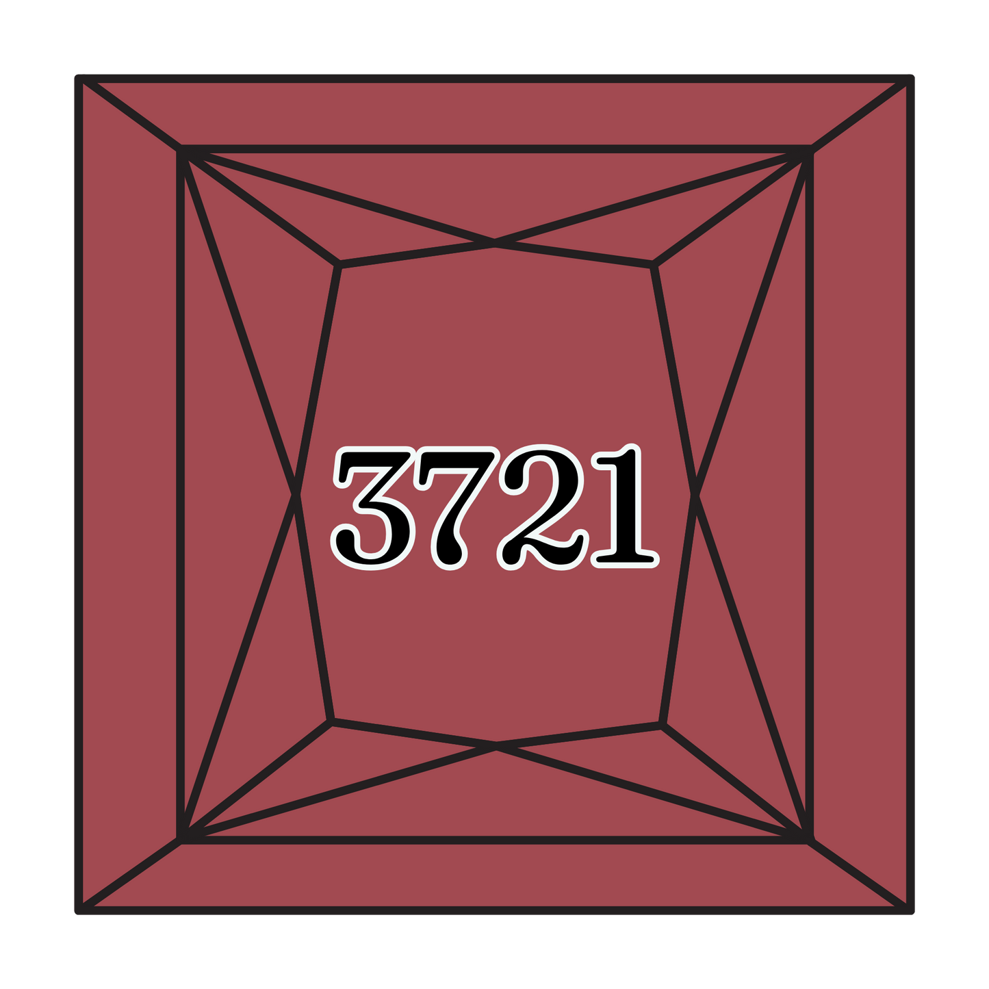 True North Diamond Art Square Diamond Drills 3721 - Dark Shell Pink - Square Bulk Diamond Drills