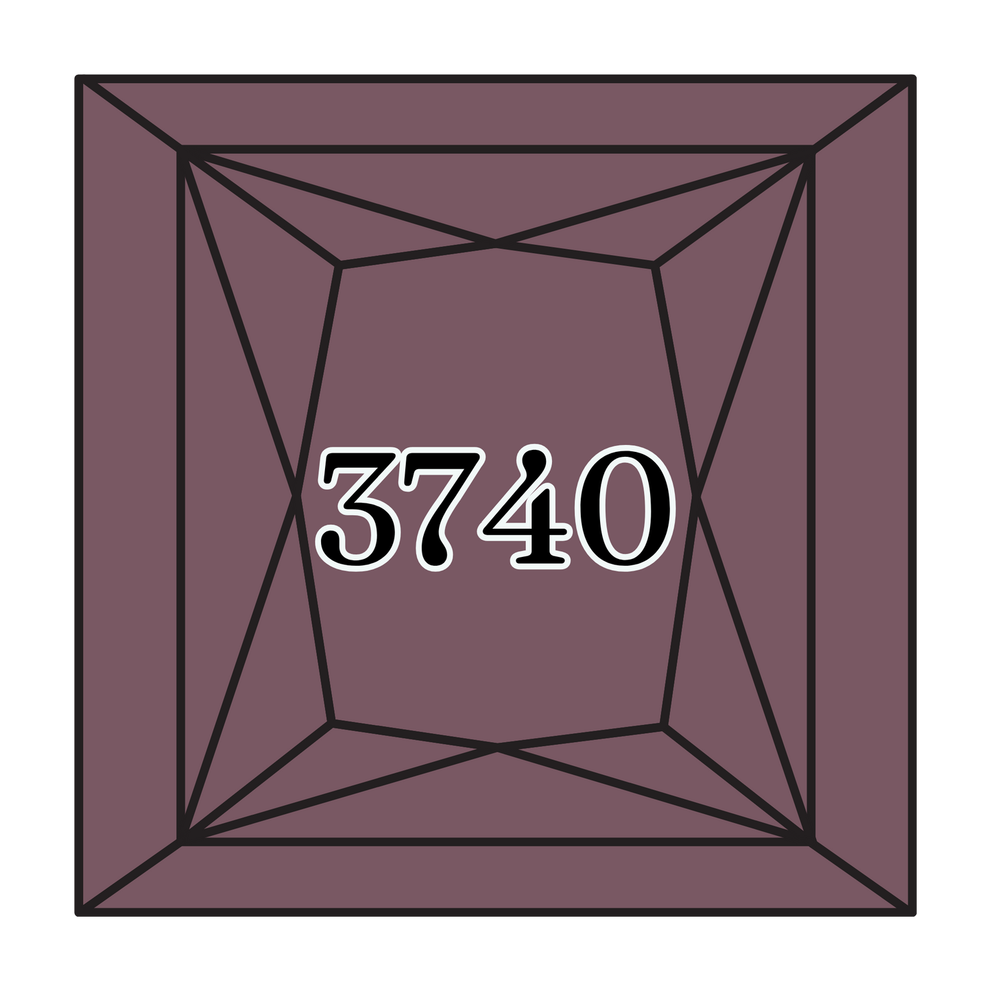 True North Diamond Art Square Diamond Drills 3740 - Dark Antique Violet - Square Bulk Diamond Drills