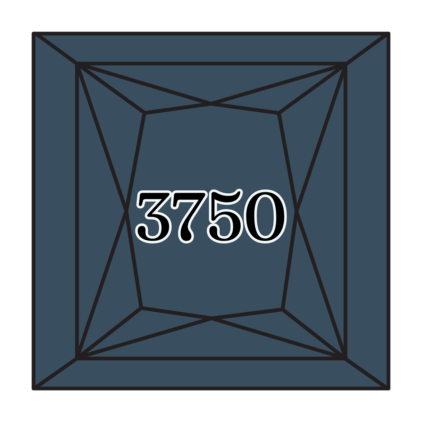 True North Diamond Art Square Diamond Drills 3750 - Very Dark Antique Blue - Square Bulk Diamond Drills