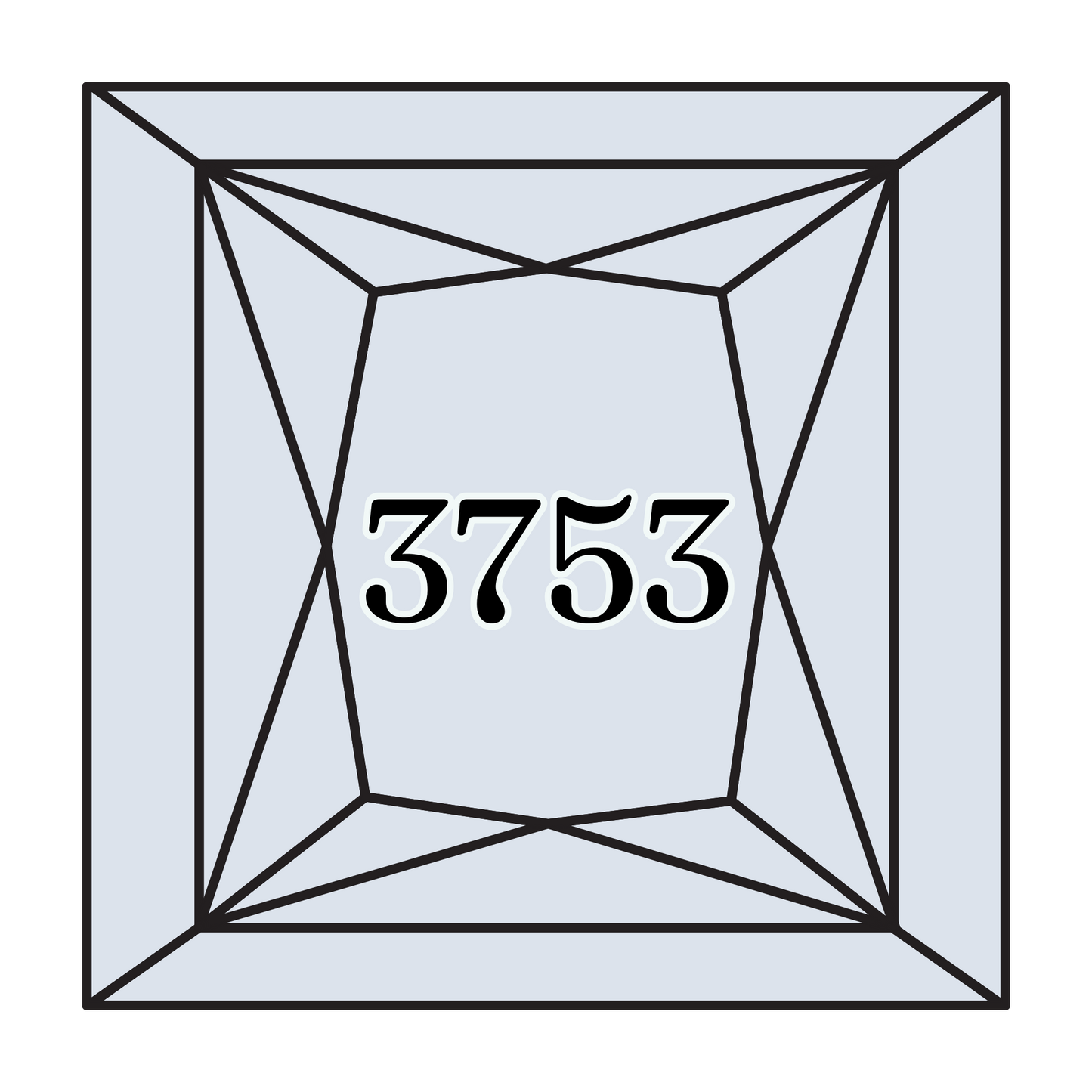 True North Diamond Art Square Diamond Drills 3753 - Ultra Very Light Antique Blue - Square Bulk Diamond Drills