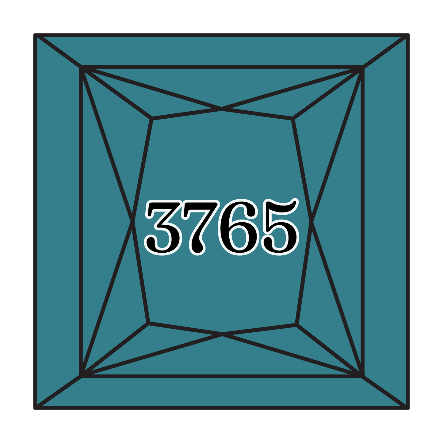 True North Diamond Art Square Diamond Drills 3765 - Very Dark Peacock Blue - Square Bulk Diamond Drills