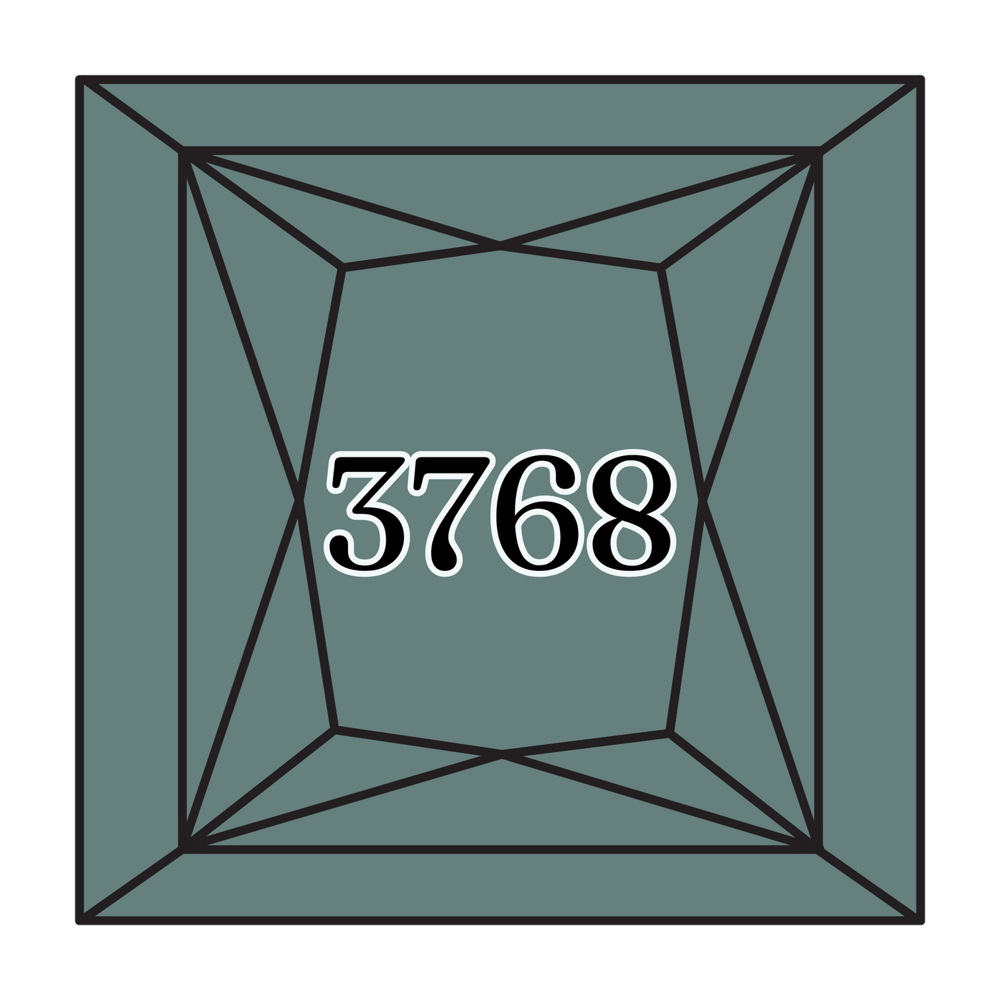 True North Diamond Art Square Diamond Drills 3768 - Dark Grey Green - Square Bulk Diamond Drills