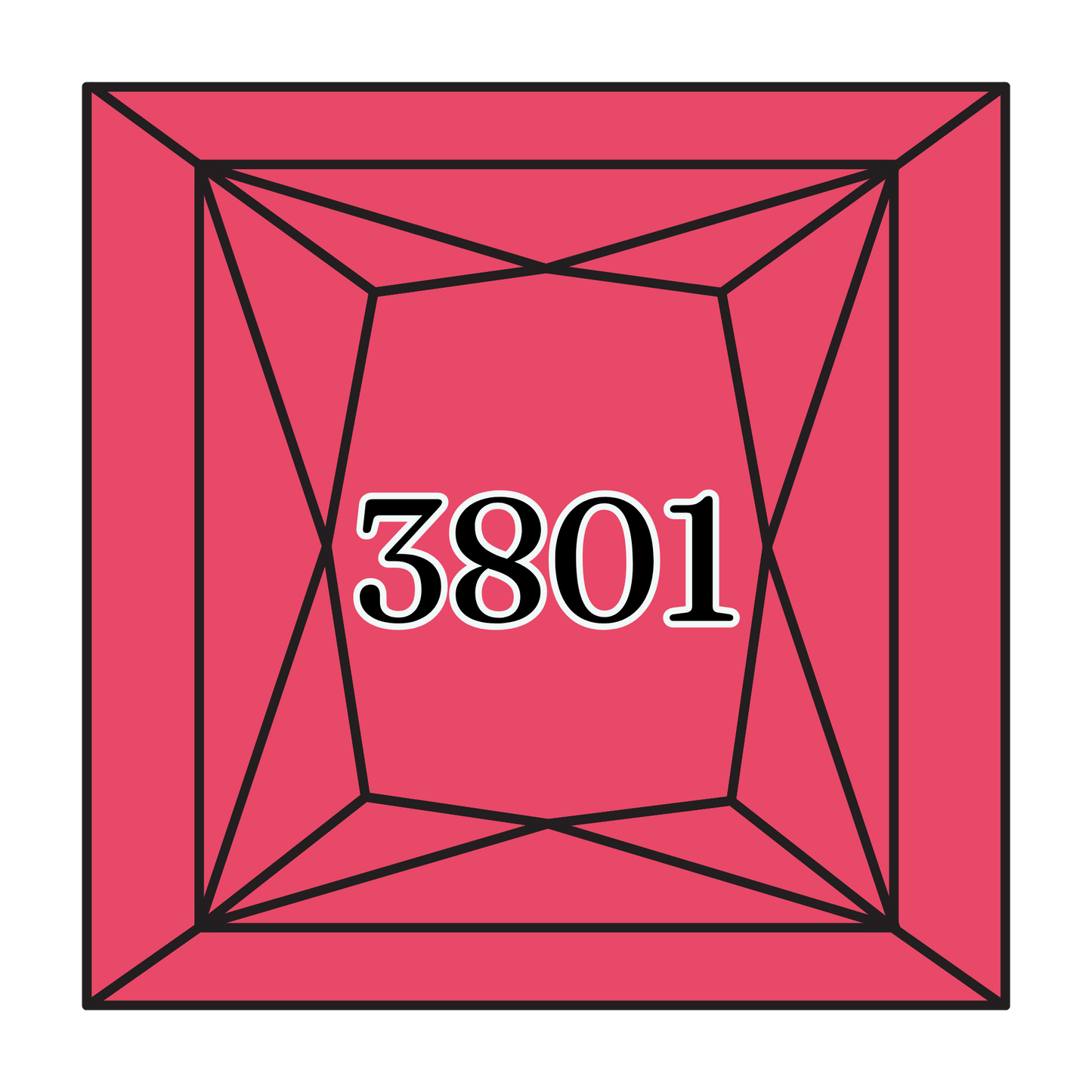 True North Diamond Art Square Diamond Drills 3801 - Very Dark Melon - Square Bulk Diamond Drills