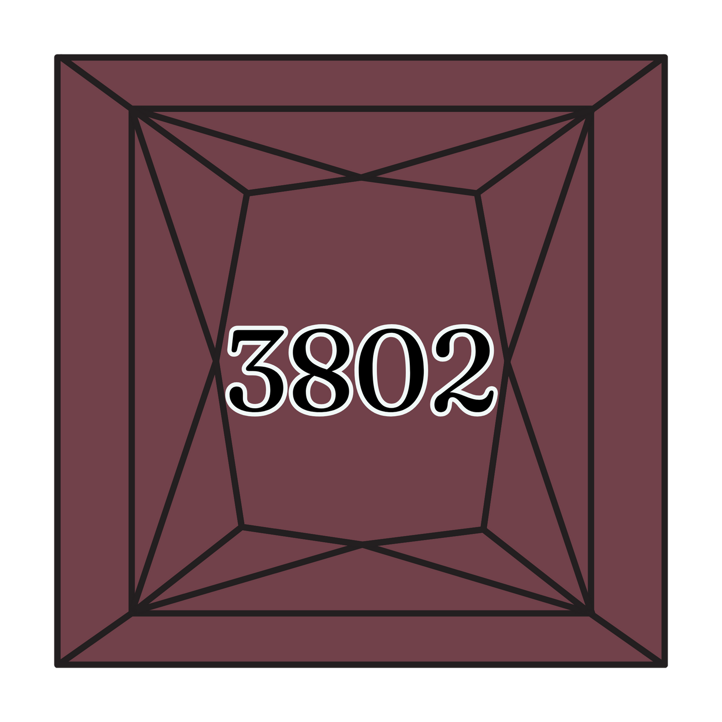 True North Diamond Art Square Diamond Drills 3802 - Very Dark Antique Mauve - Square Bulk Diamond Drills