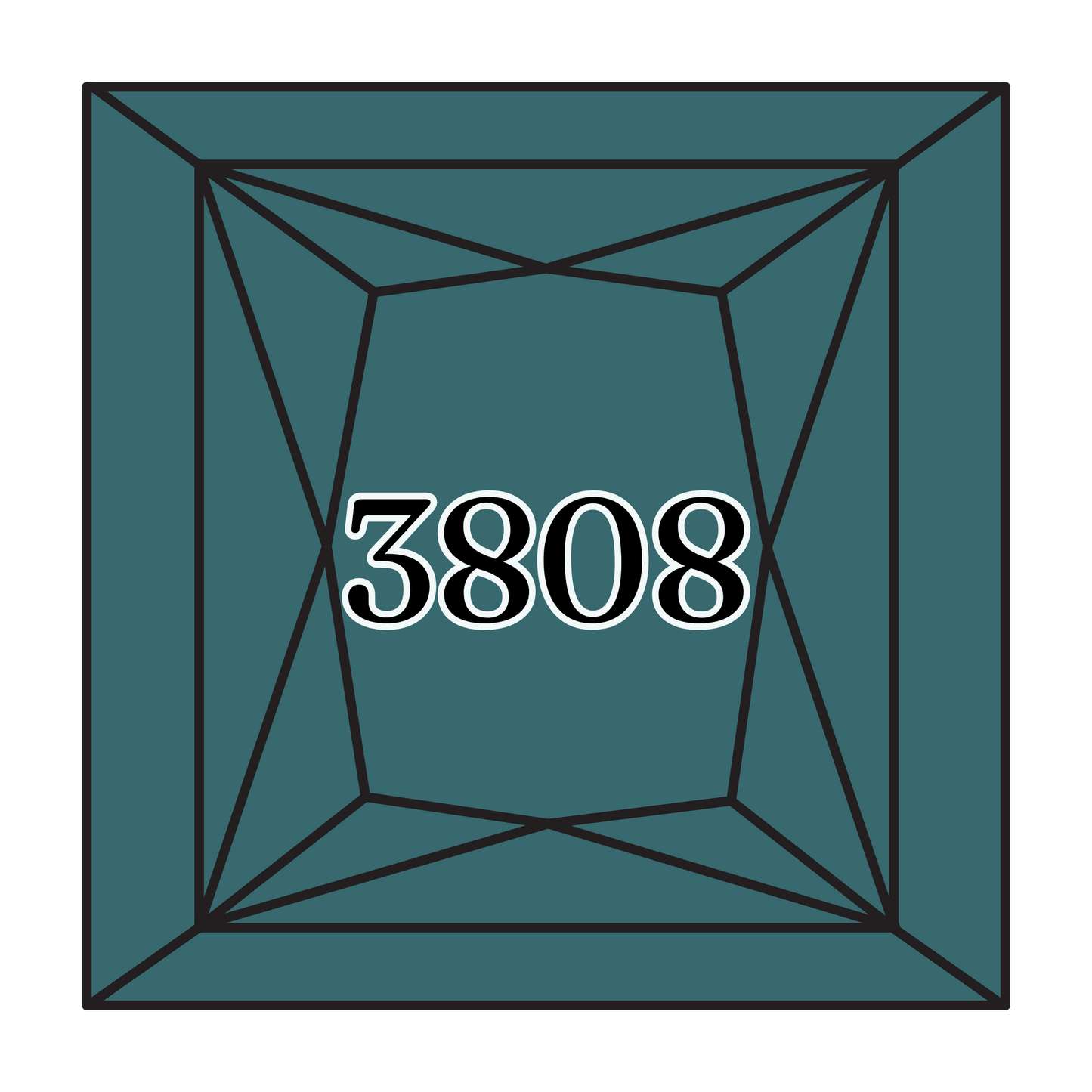 True North Diamond Art Square Diamond Drills 3808 - Ultra Very Dark Turquoise - Square Bulk Diamond Drills