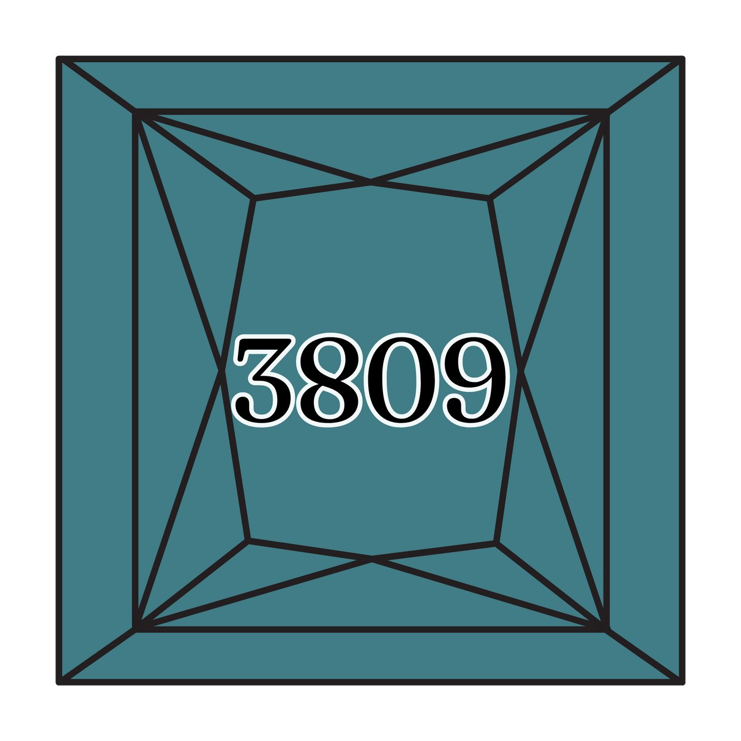 True North Diamond Art Square Diamond Drills 3809 - Very Dark Turquoise - Square Bulk Diamond Drills