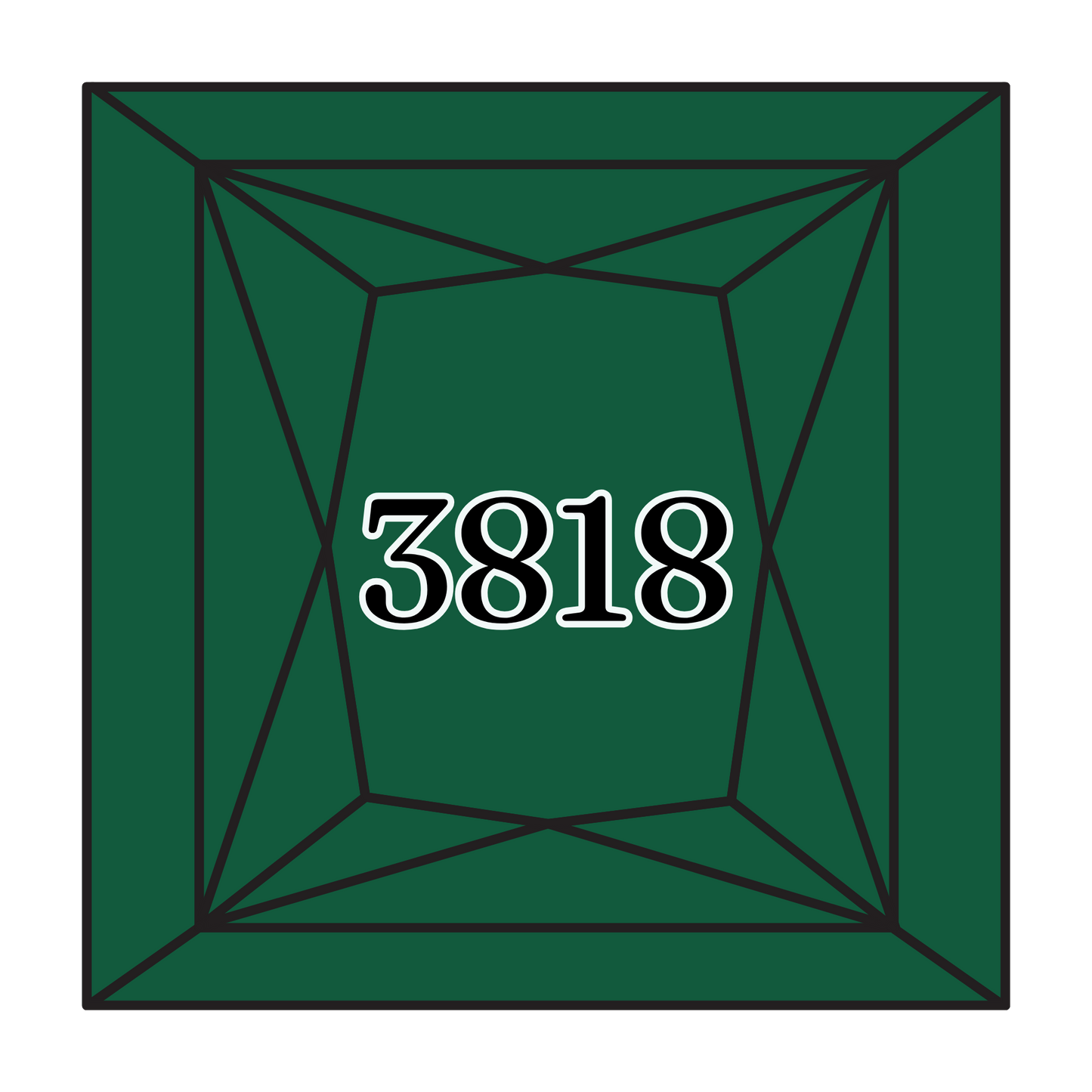 True North Diamond Art Square Diamond Drills 3818 - Ultra Very Dark Emerald Green - Square Bulk Diamond Drills