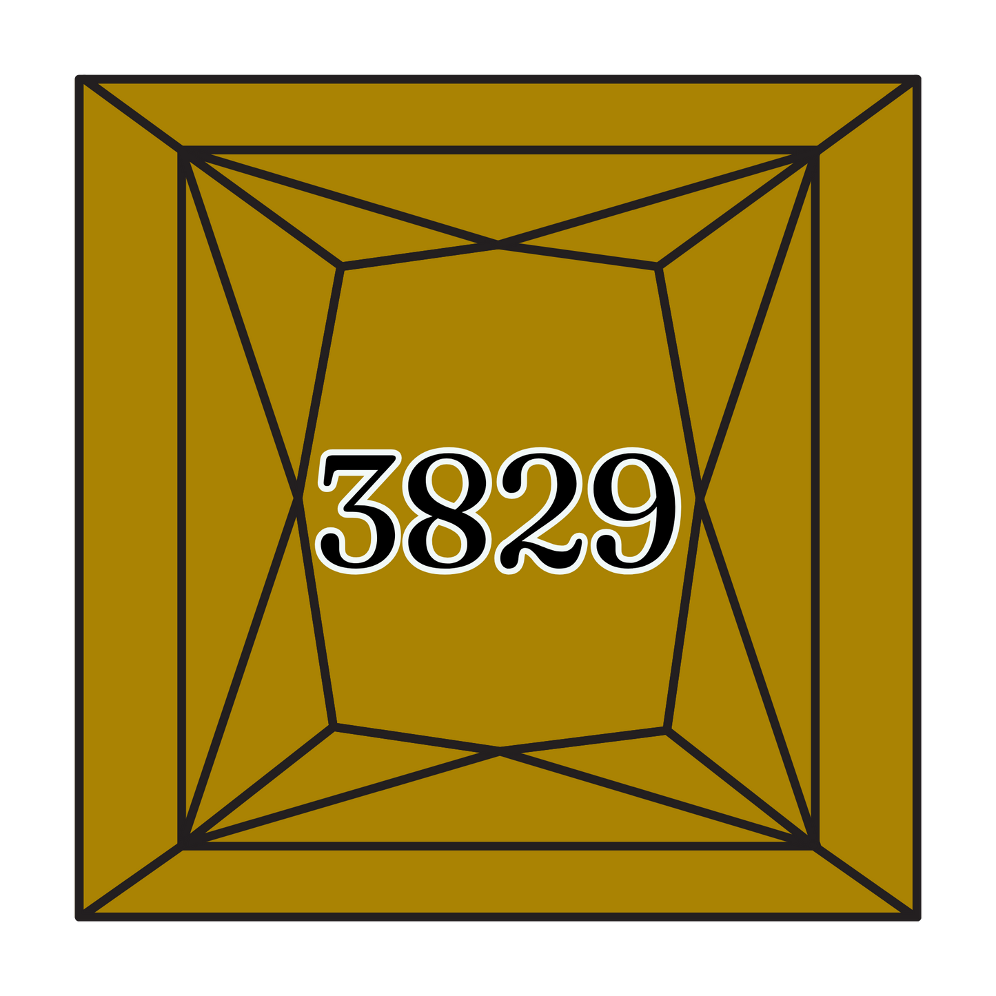 True North Diamond Art Square Diamond Drills 3829 - Very Dark Old Gold - Square Bulk Diamond Drills