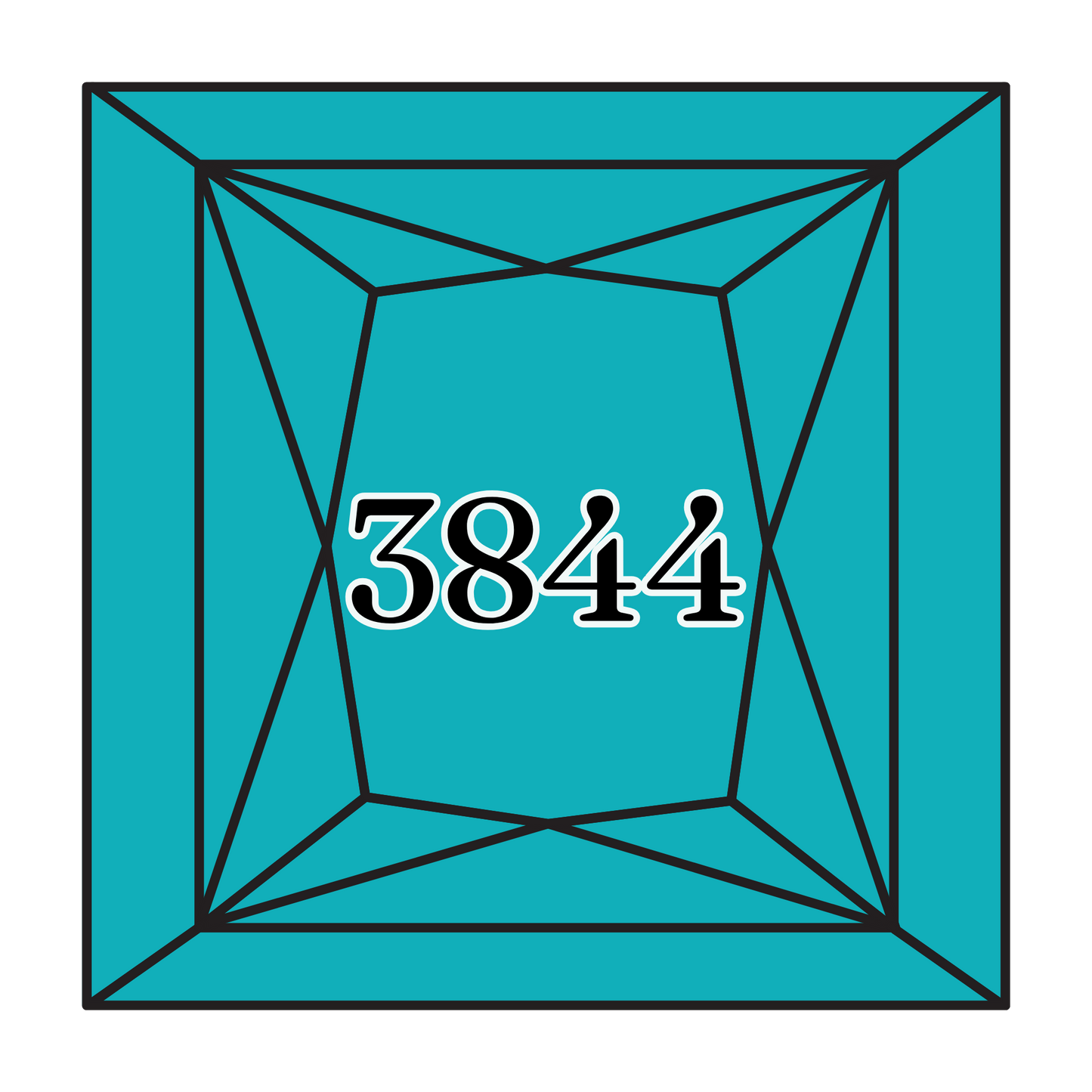 True North Diamond Art Square Diamond Drills 3844 - Dark Bright Turquoise - Square Bulk Diamond Drills