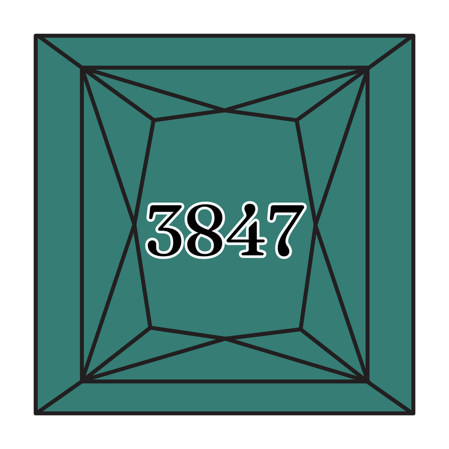 True North Diamond Art Square Diamond Drills 3847 - Dark Teal Green - Square Bulk Diamond Drills