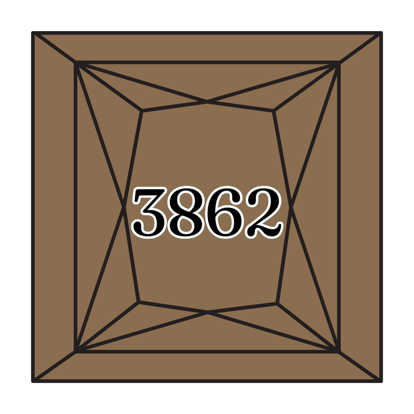 True North Diamond Art Square Diamond Drills 3862 - Dark Mocha Beige - Square Bulk Diamond Drills