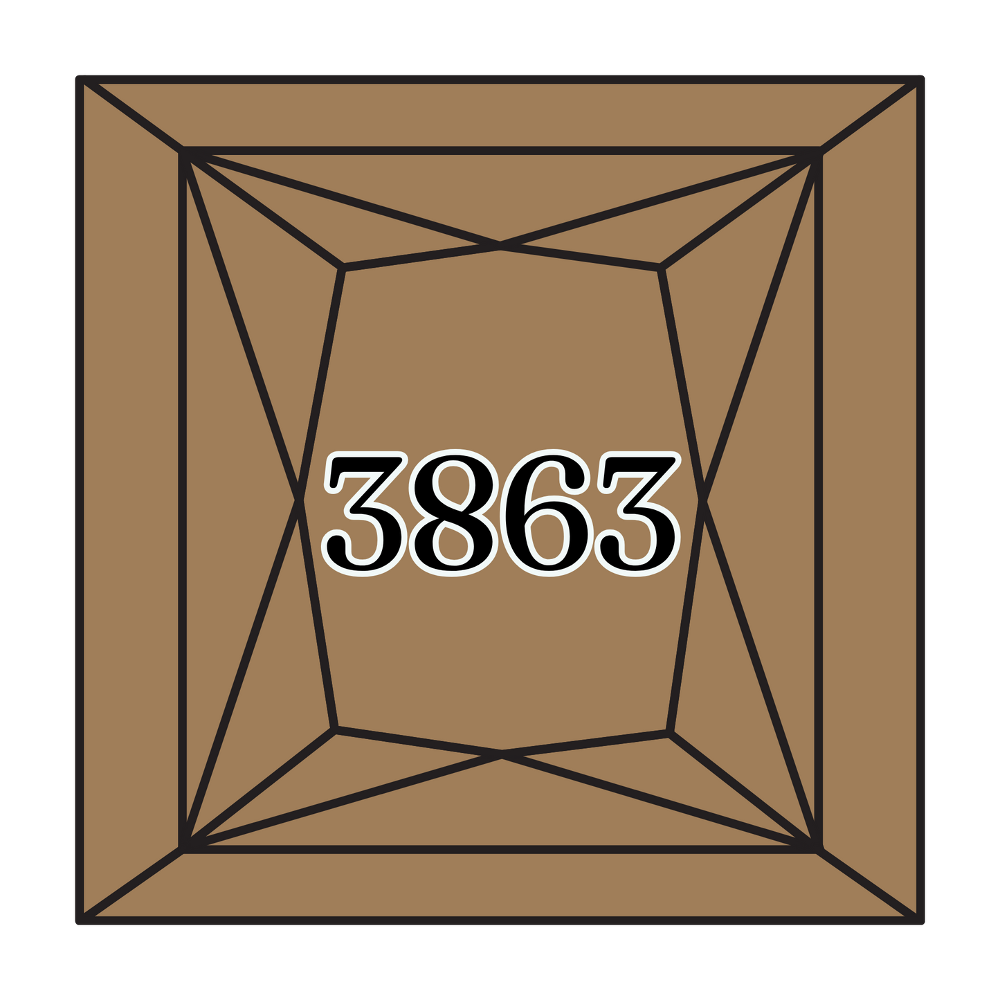 True North Diamond Art Square Diamond Drills 3863 - Medium Mocha Beige - Square Bulk Diamond Drills