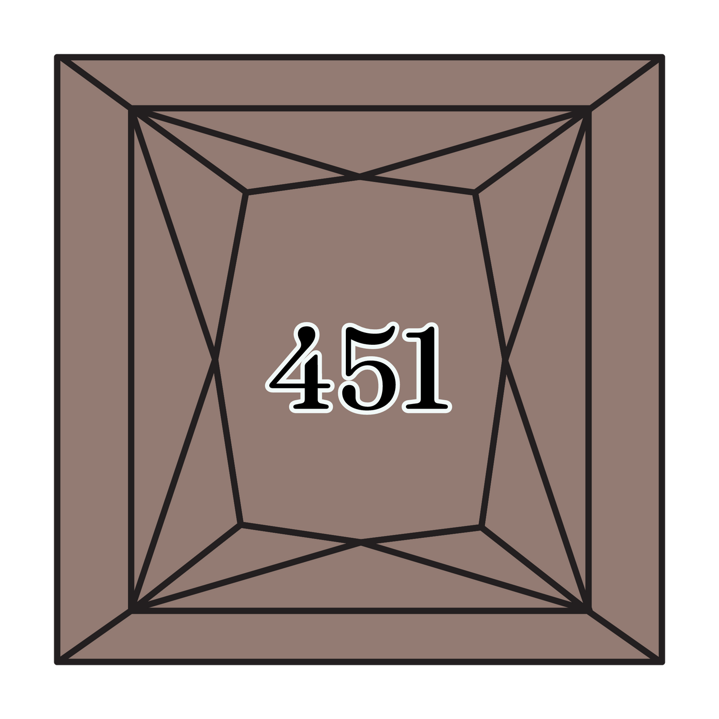 True North Diamond Art Square Diamond Drills 451 - Dark Shell Grey - Square Bulk Diamond Drills