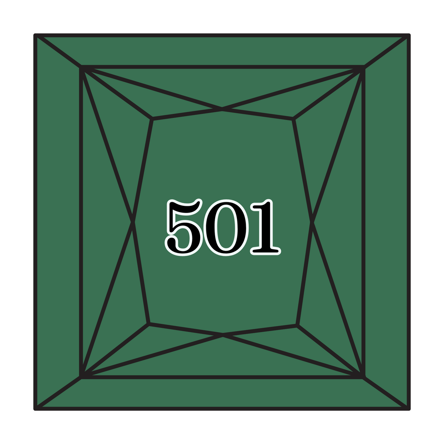 True North Diamond Art Square Diamond Drills 501 - Dark Blue Green - Square Bulk Diamond Drills